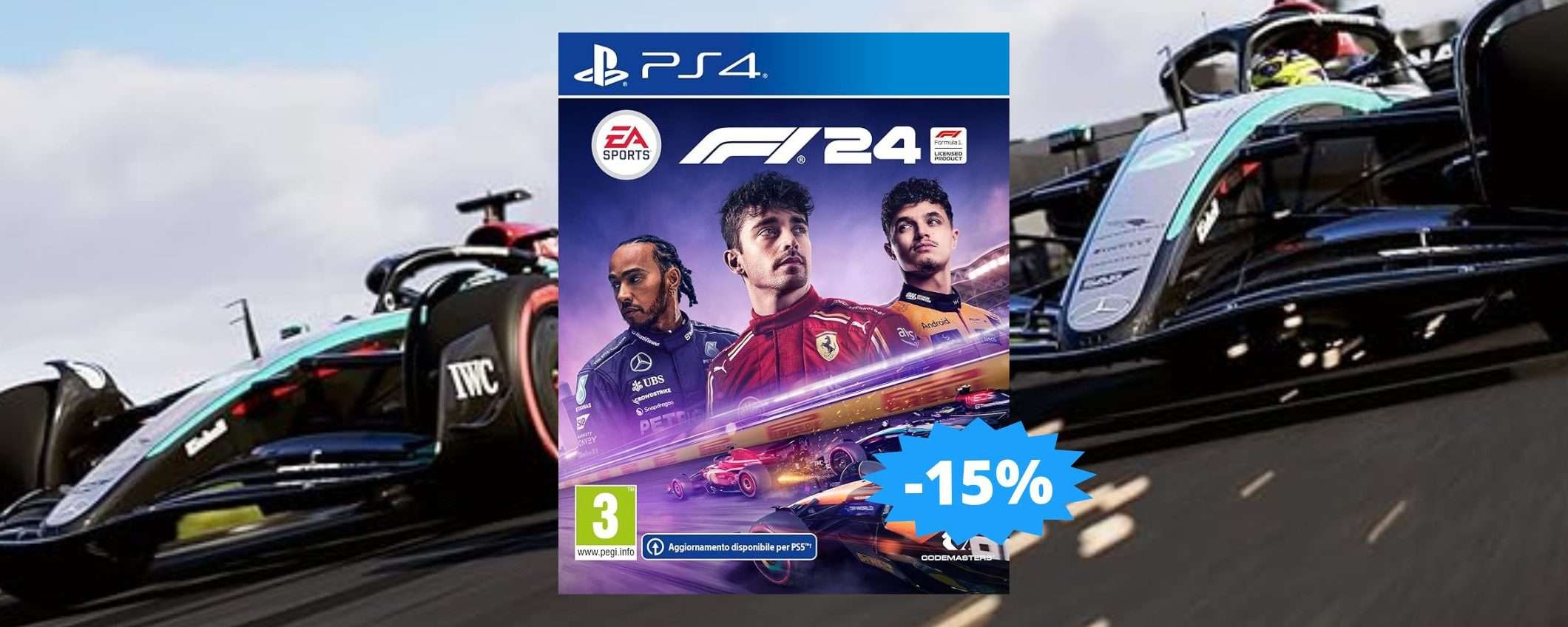 EA SPORTS F1 24 per PS4: un'OCCASIONE da prendere al volo (-15%) EA SPORTS F1 24 per PS4: un'OCCASIONE da prendere al volo (-15%)