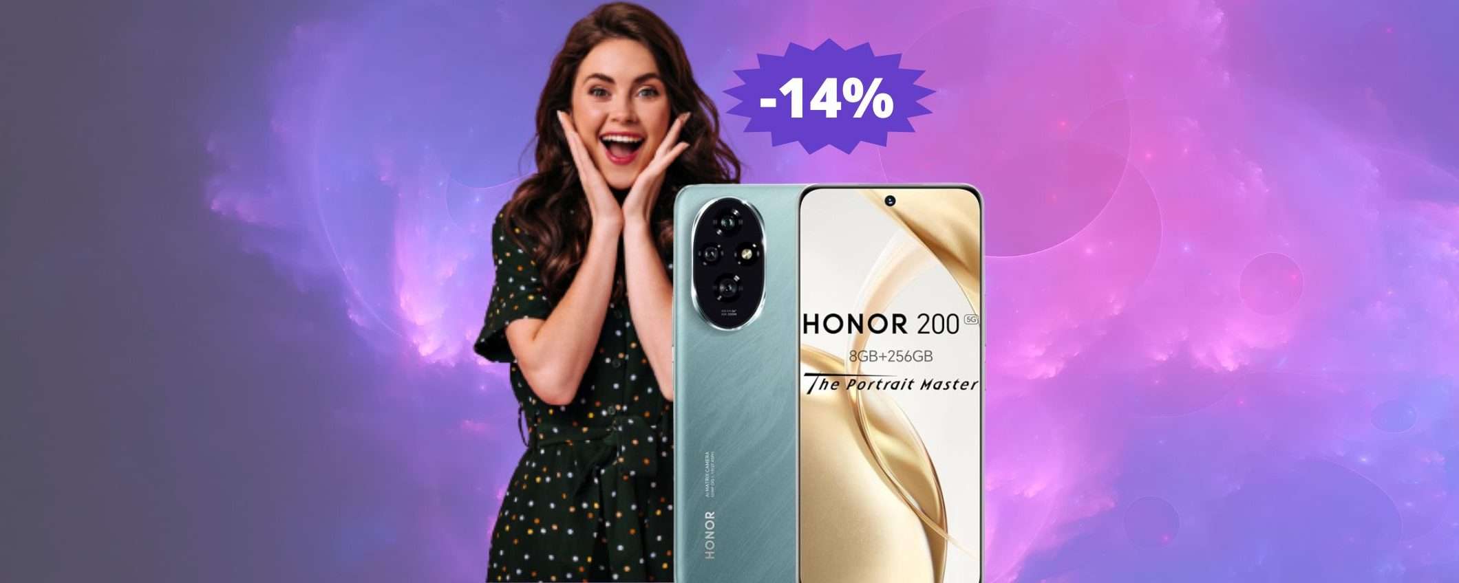 HONOR 200: bello, moderno e in SUPER sconto del 14% HONOR 200: bello, moderno e in SUPER sconto del 14%
