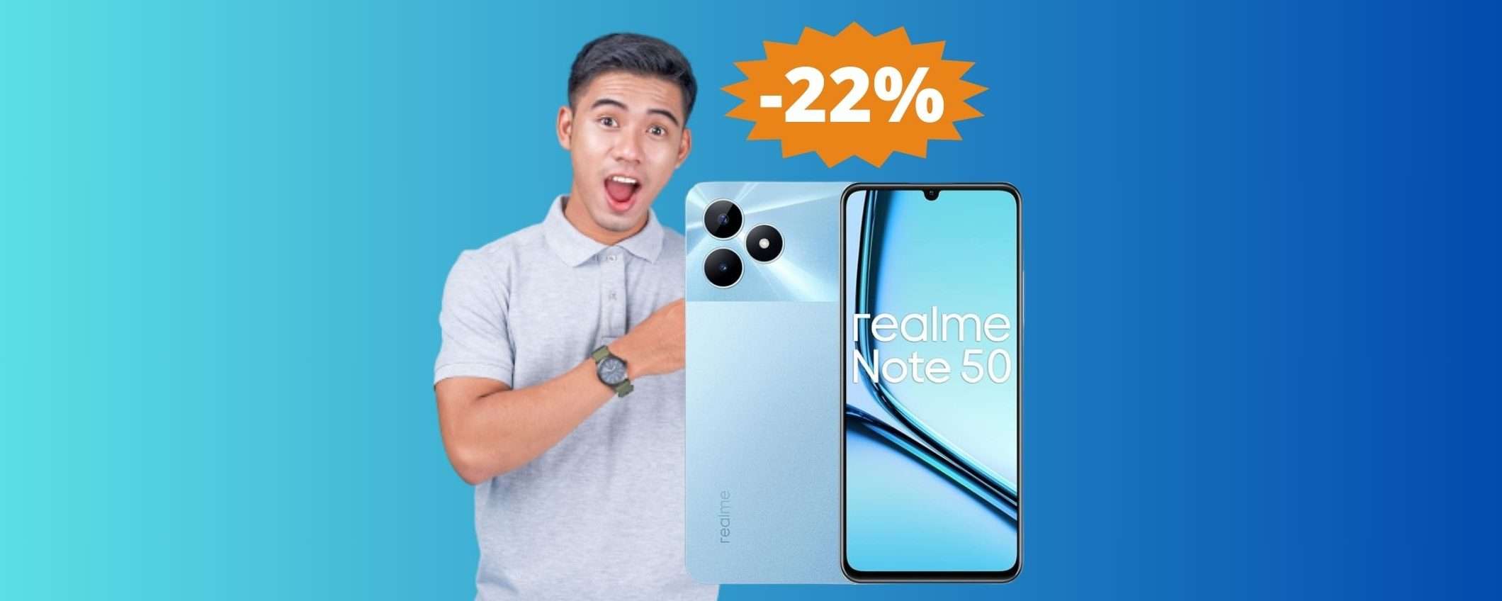Realme Note 50: un AFFARE da non perdere su Amazon (-22%) Realme Note 50: un AFFARE da non perdere su Amazon (-22%)