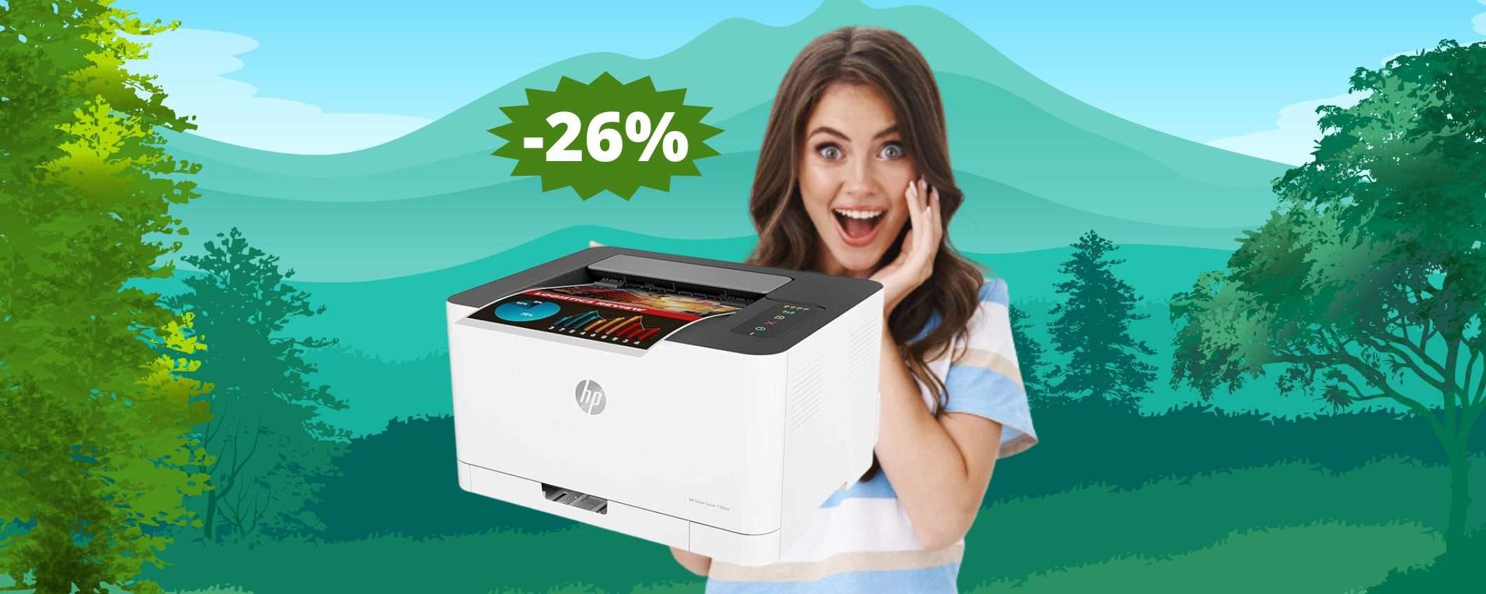 Stampante HP Color LaserJet 150nw: sconto IMPERDIBILE del 26% Stampante HP Color LaserJet 150nw: sconto IMPERDIBILE del 26%