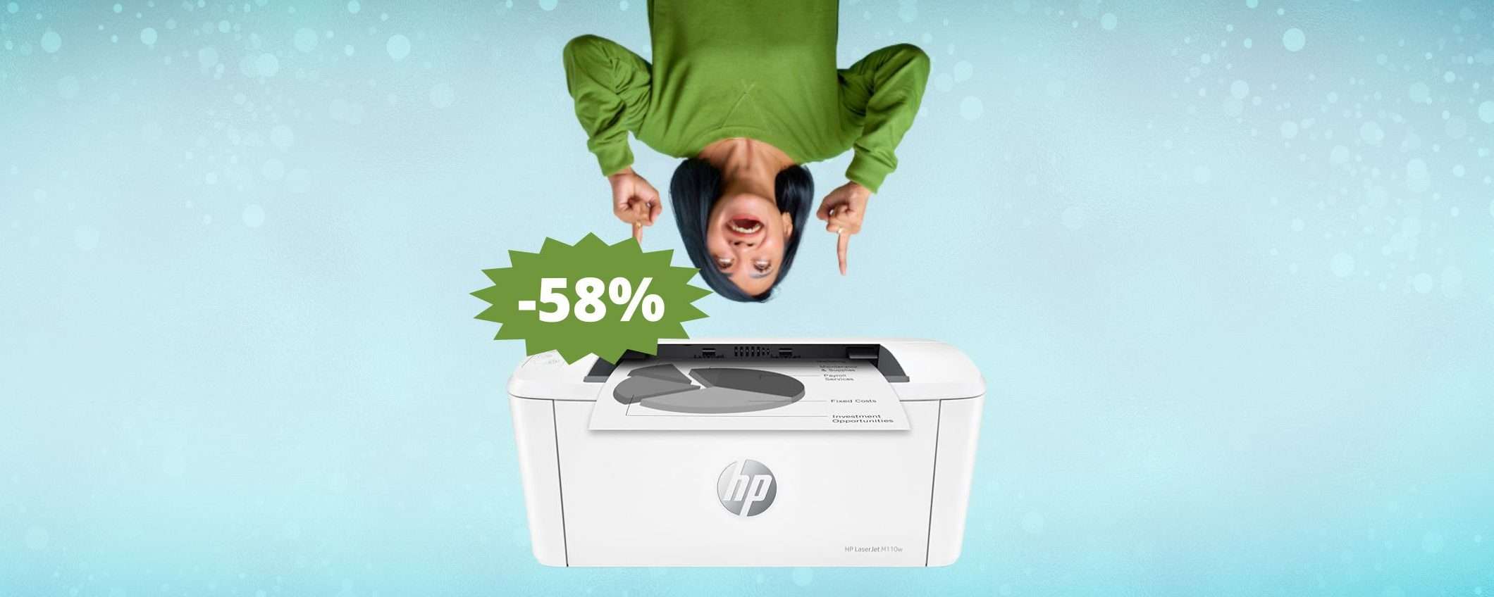 Stampante HP LaserJet M110w: prezzo BOMBA su Amazon (-58%) Stampante HP LaserJet M110w: prezzo BOMBA su Amazon (-58%)