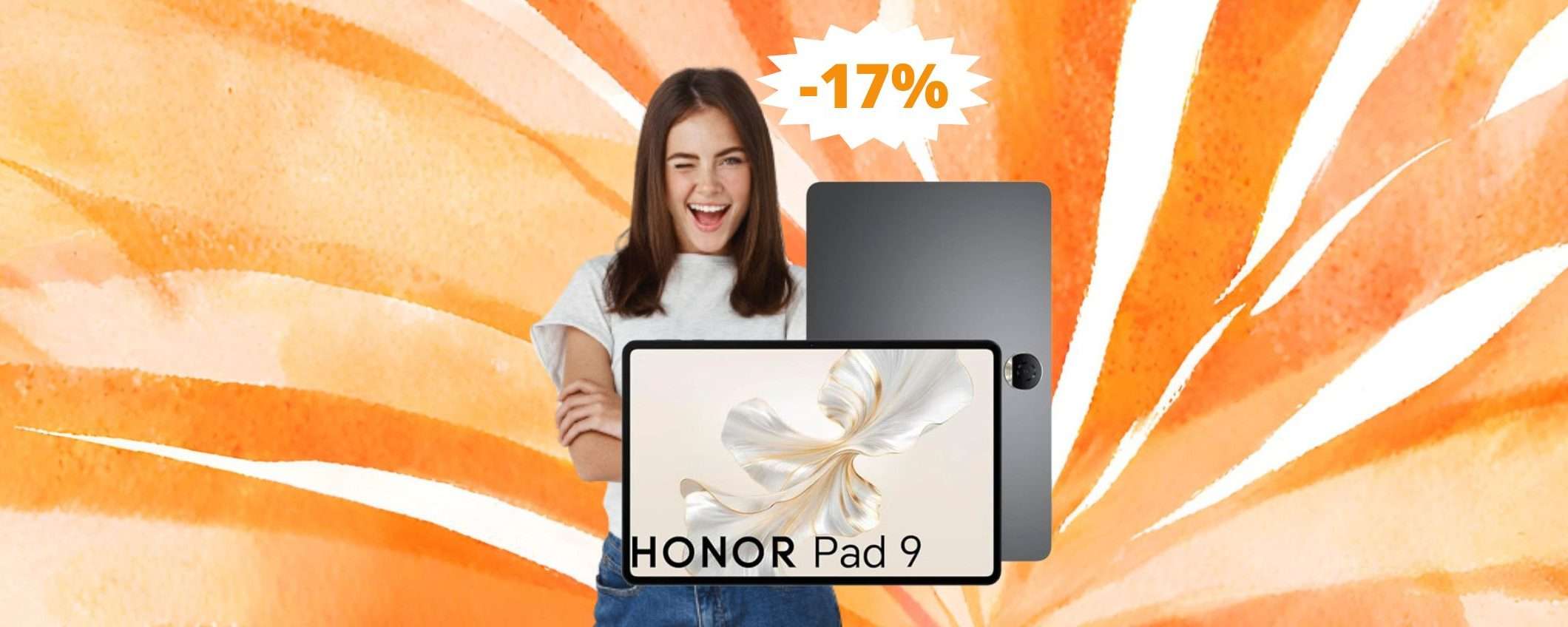 Tablet HONOR Pad 9: sconto ESCLUSIVO del 17% su Amazon Tablet HONOR Pad 9: sconto ESCLUSIVO del 17% su Amazon