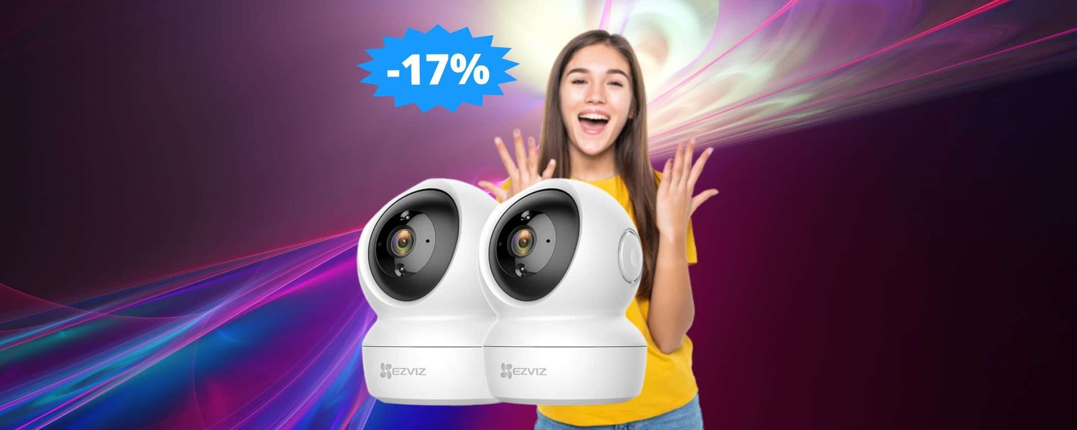Videocamere per interni EZVIZ C6N: sconto IMPERDIBILE del 17% Videocamere per interni EZVIZ C6N: sconto IMPERDIBILE del 17%
