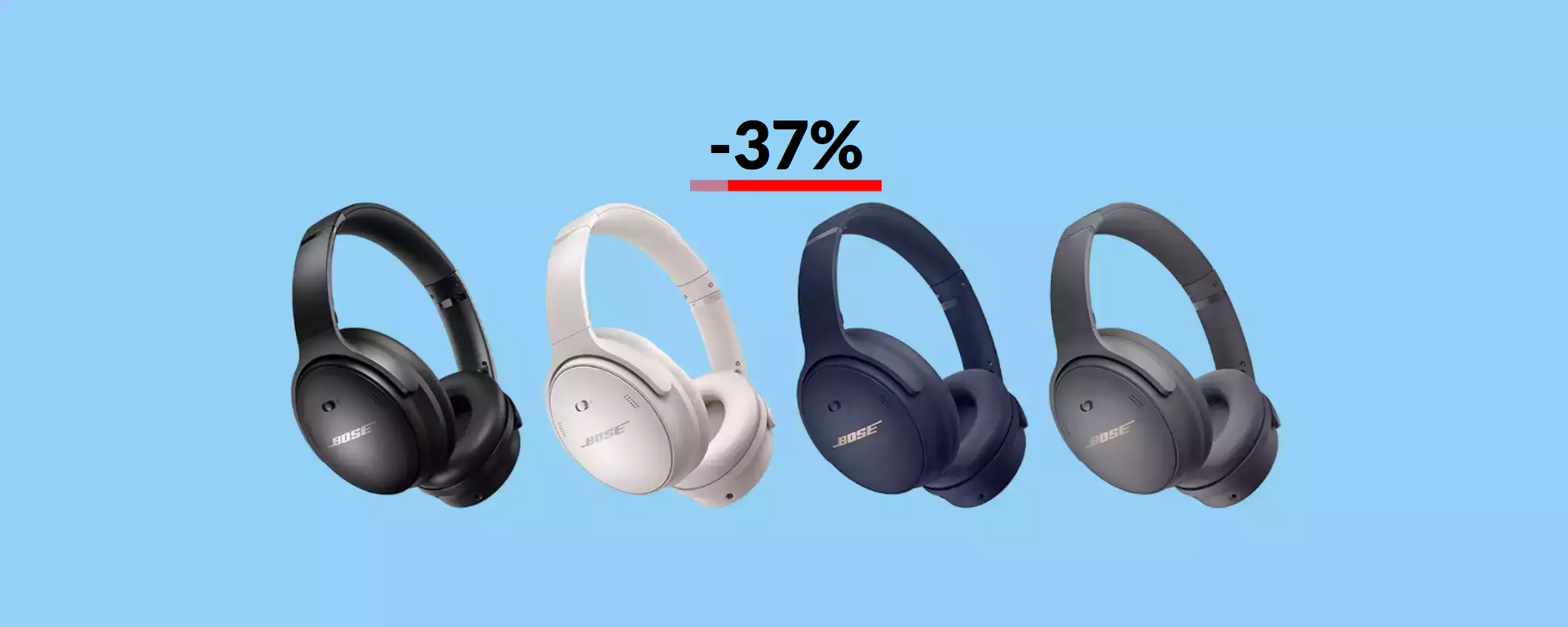 Cuffie Bose QuietComfort: mai visto uno sconto così alto (-37%) Cuffie Bose QuietComfort: mai visto uno sconto così alto (-37%)