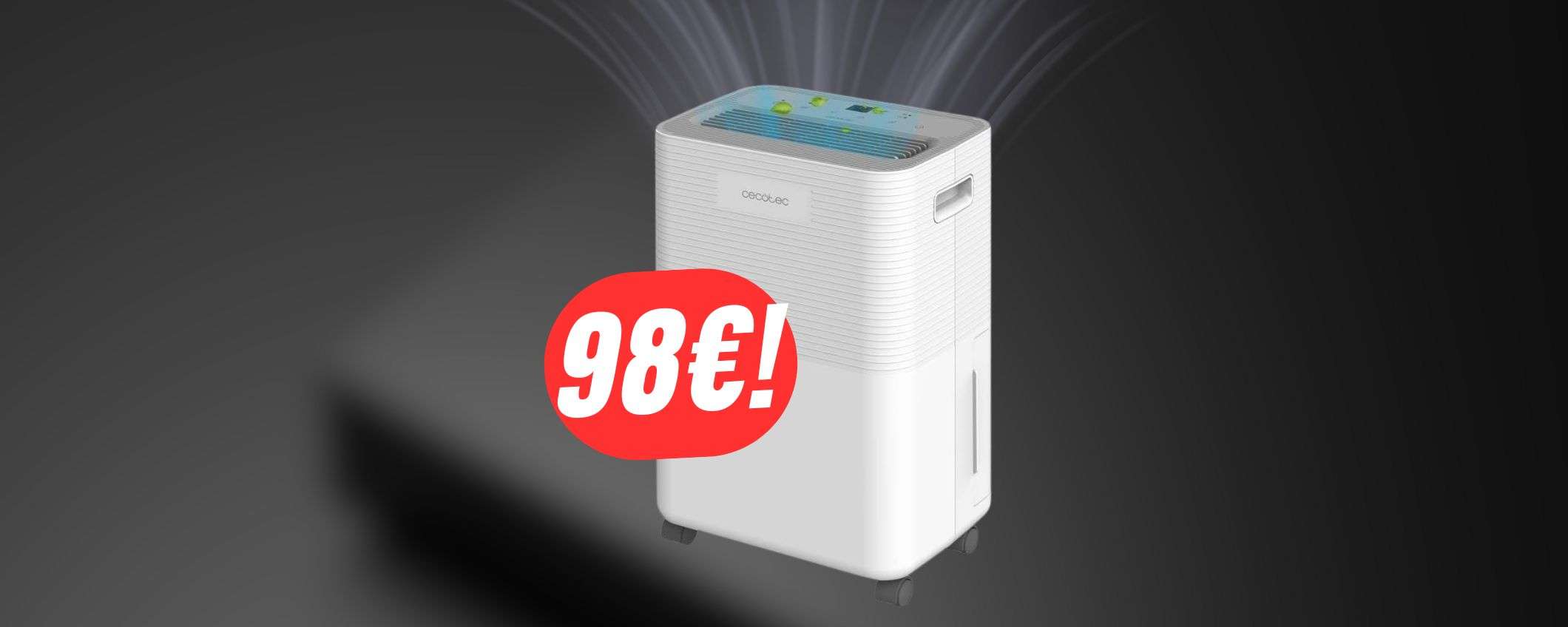 Addio all'umidità con il DEUMIDIFICATORE SMART (ad appena 98€!) Addio all'umidità con il DEUMIDIFICATORE SMART (ad appena 98€!)