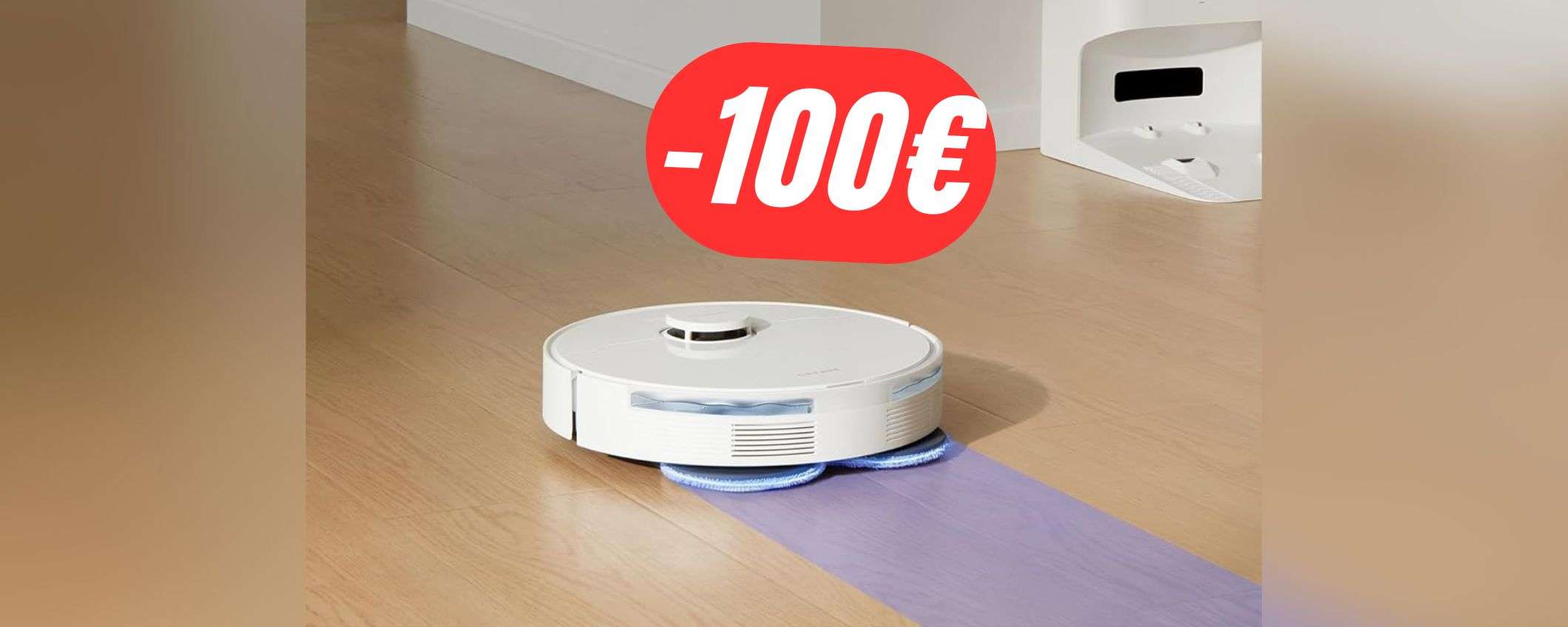 Il ROBOT che aspira, lava e si pulisce solo costa 100€ in meno! Il ROBOT che aspira, lava e si pulisce solo costa 100€ in meno!