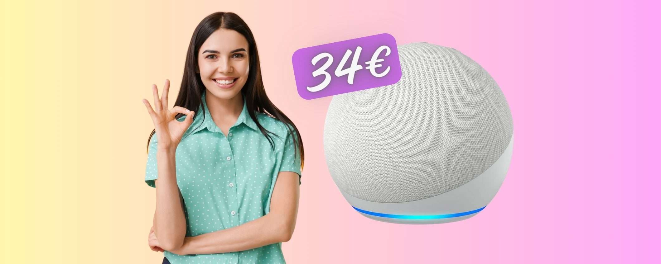Echo Dot (5ª generazione) in PROMO al 46% oggi tuo a SOLI 34€ Echo Dot (5ª generazione) in PROMO al 46% oggi tuo a SOLI 34€