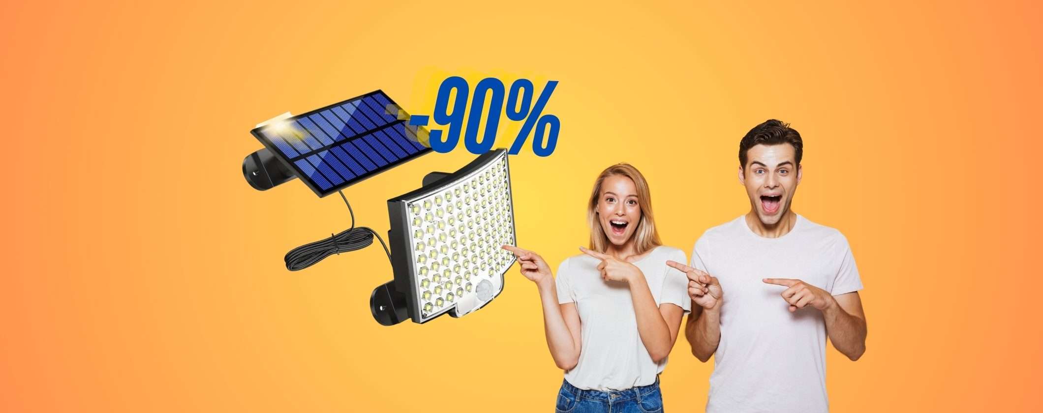 Faretto Solare 106 LED per esterni in OFFERTA a soli 8€ su TEMU (-90%) Faretto Solare 106 LED per esterni in OFFERTA a soli 8€ su TEMU (-90%)