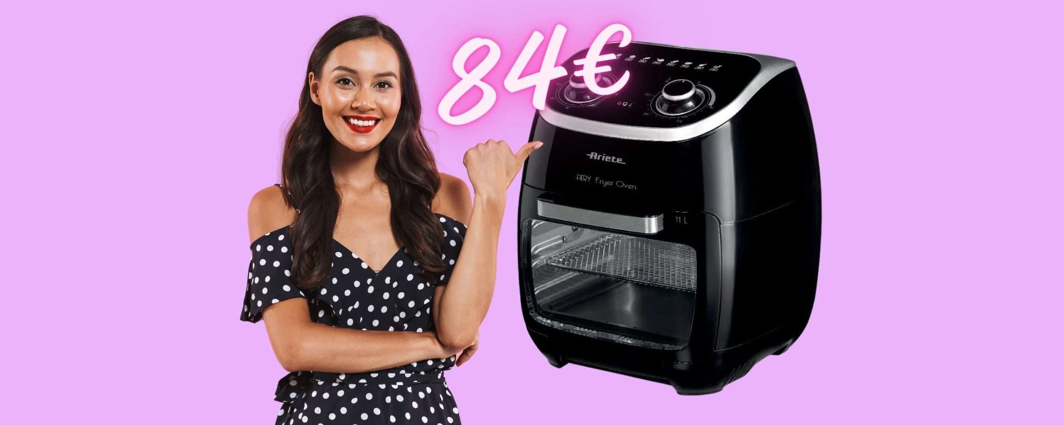 Friggitrice ad aria Ariete da 11 Litri e con cestello girevole a SOLI 84€ Friggitrice ad aria Ariete da 11 Litri e con cestello girevole a SOLI 84€