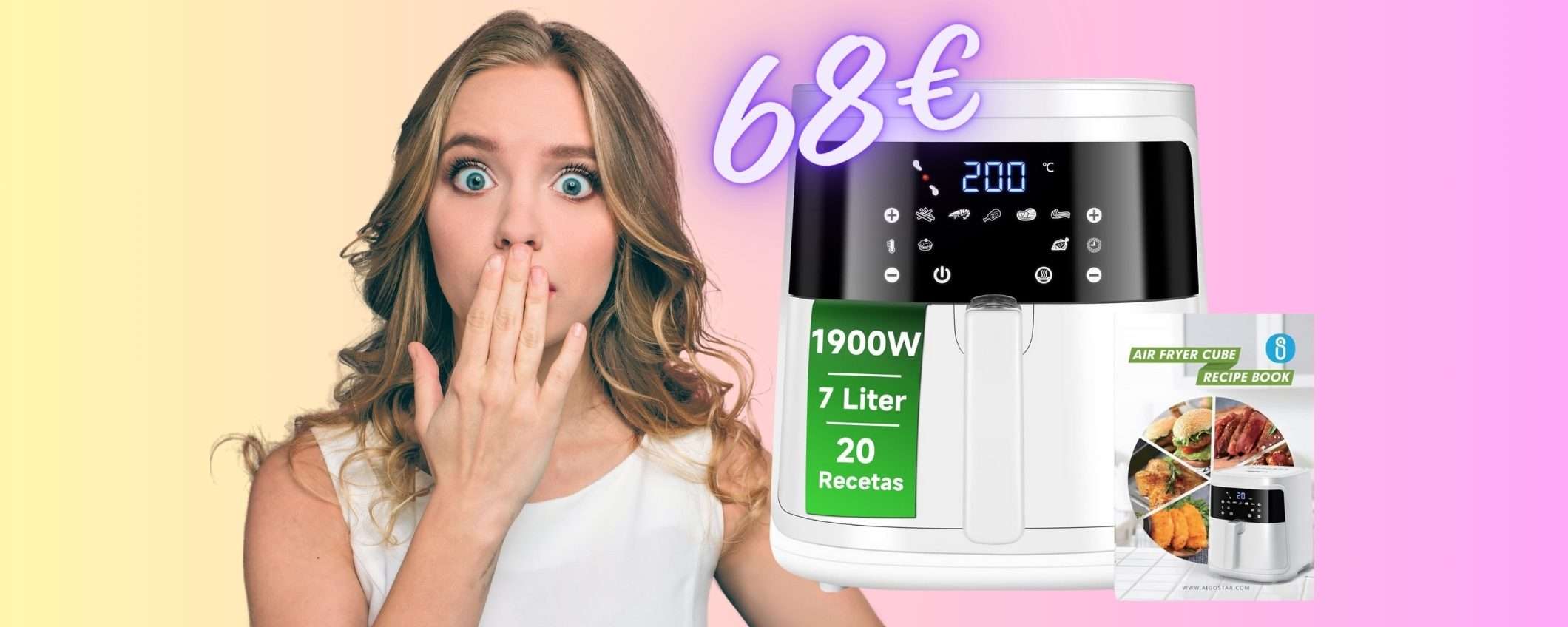 Friggitrice ad aria a PREZZO da CAPOGIRO su Amazon, solo 68€ Friggitrice ad aria a PREZZO da CAPOGIRO su Amazon, solo 68€