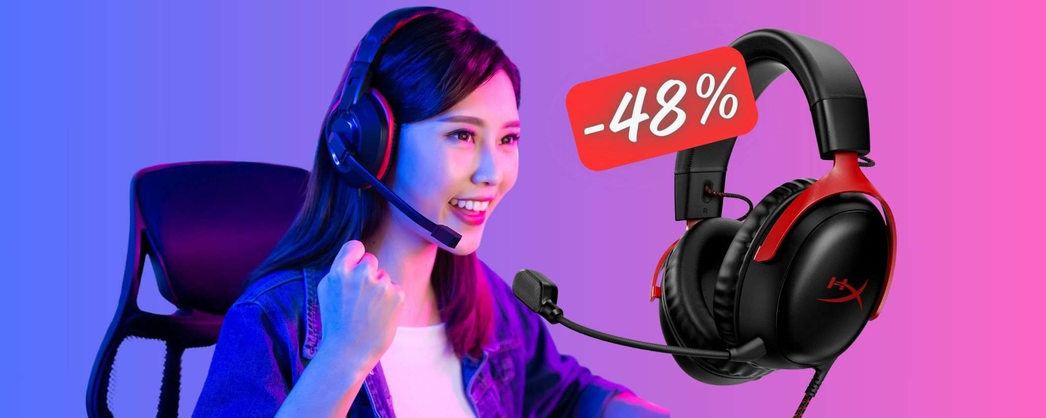 HyperX Cloud III: cuffie da gaming con microfono PC, Xbox e PS4 (-48%) HyperX Cloud III: cuffie da gaming con microfono PC, Xbox e PS4 (-48%)