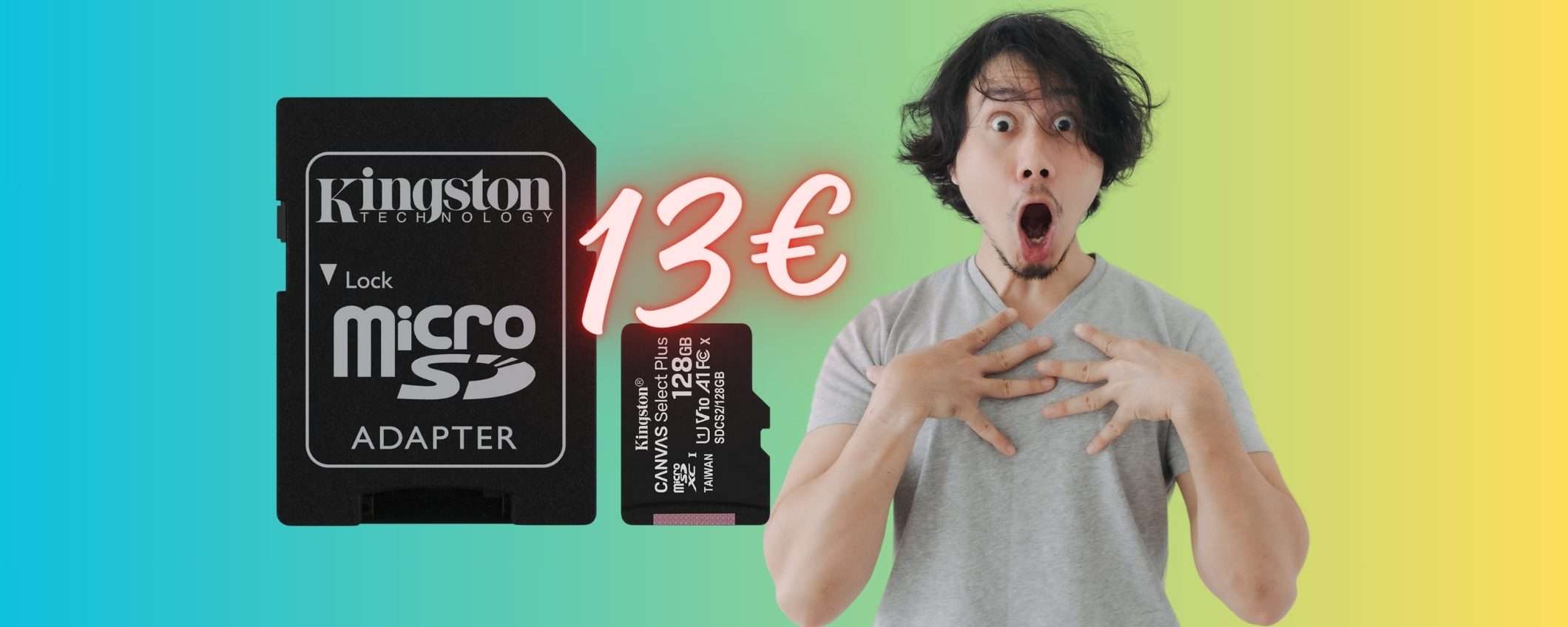 Kingston Canvas Select Plus: la microSD da 128GB tua con APPENA 13€ Kingston Canvas Select Plus: la microSD da 128GB tua con APPENA 13€