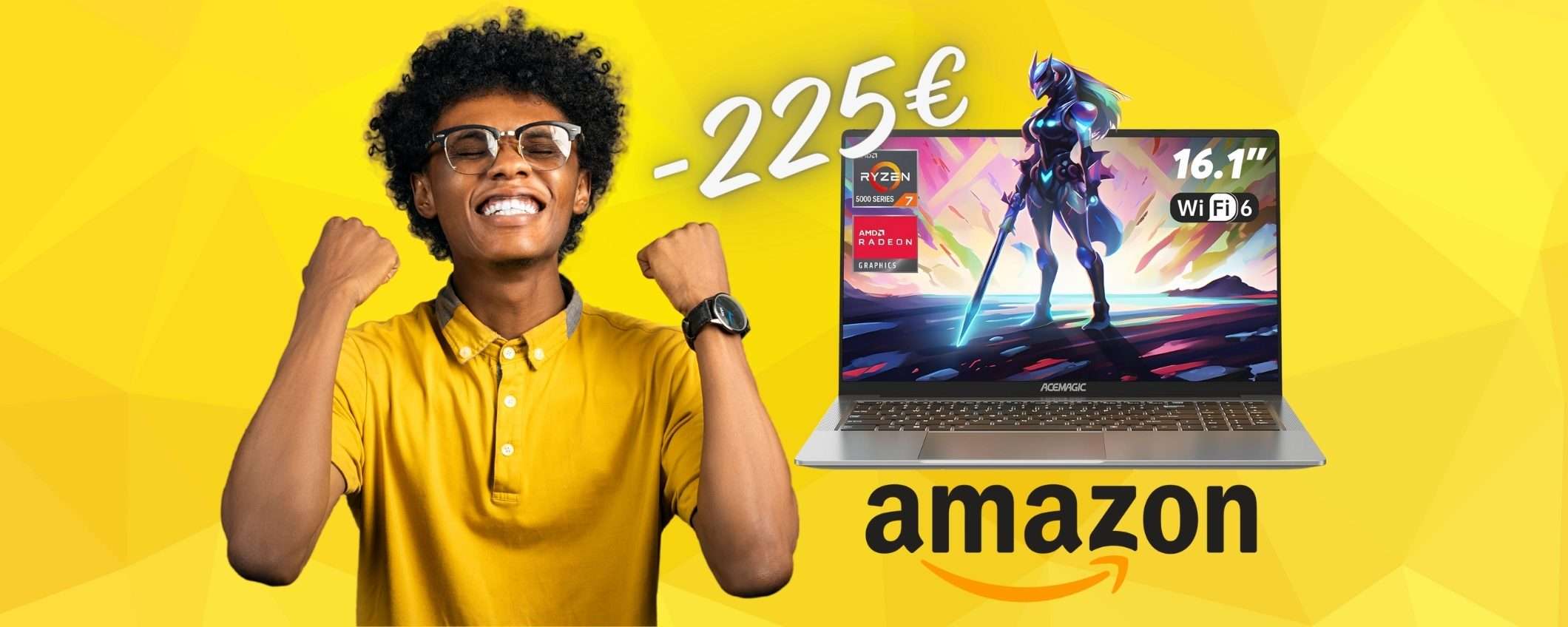 Notebook da Gaming con AMD Ryzen 7, 16GB di RAM e SSD da 512GB (-225€) Notebook da Gaming con AMD Ryzen 7, 16GB di RAM e SSD da 512GB (-225€)