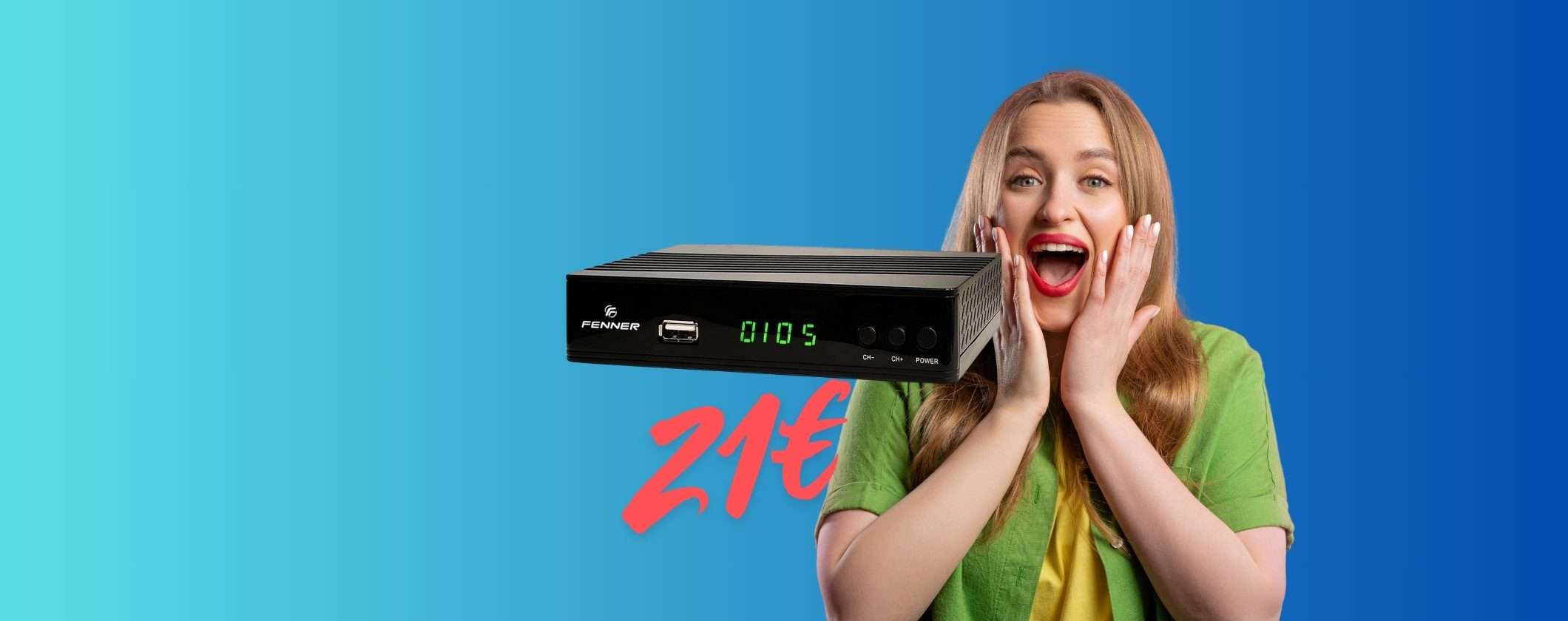 Nuova vita al tuo televisore con il Decoder DVB-T2 Fenner a 21€ Nuova vita al tuo televisore con il Decoder DVB-T2 Fenner a 21€