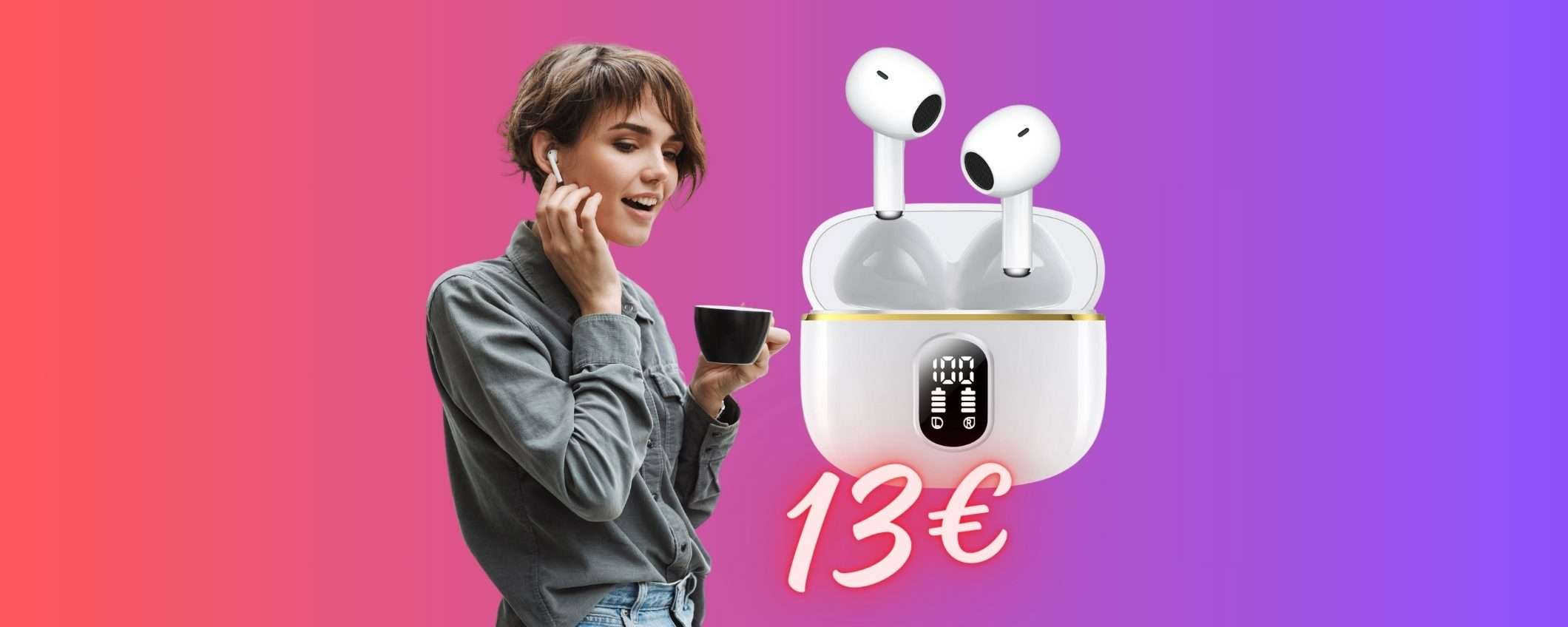 OFFERTA BOMBA di Amazon: solo 13€ per questi auricolari wireless OFFERTA BOMBA di Amazon: solo 13€ per questi auricolari wireless