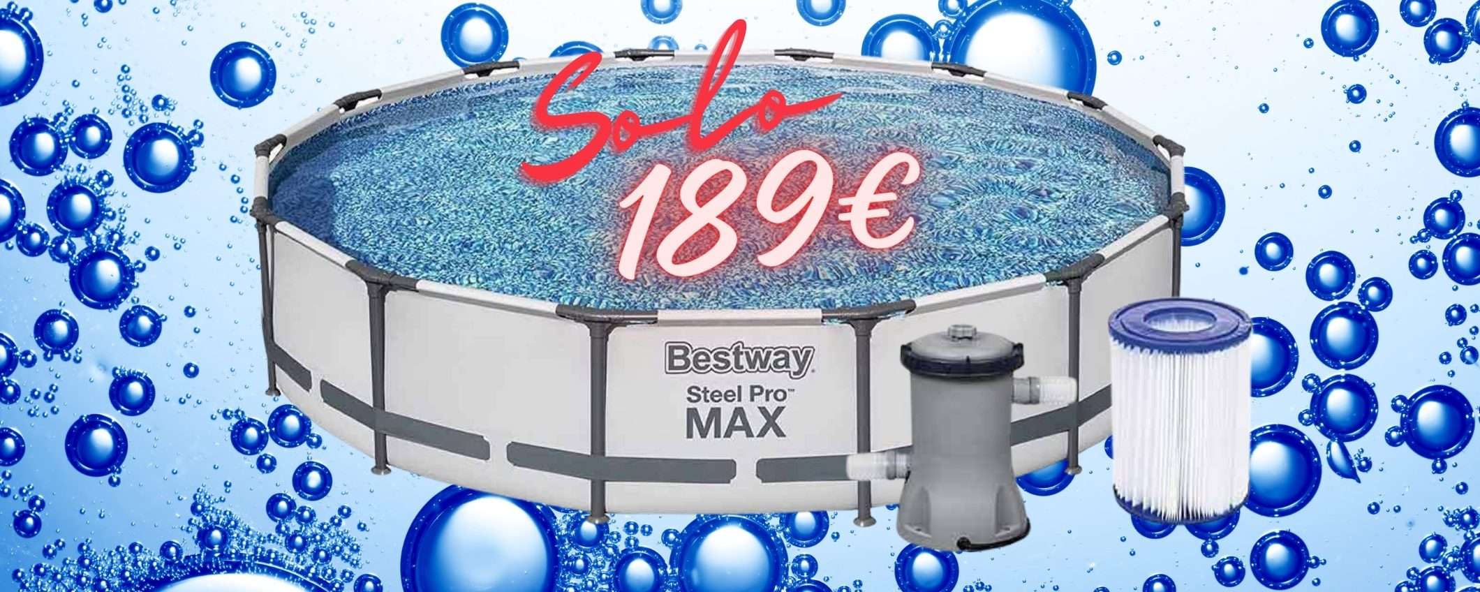 OFFERTA BOMBA su eBay: piscina rotonda con pompa filtrante a SOLI 189€ OFFERTA BOMBA su eBay: piscina rotonda con pompa filtrante a SOLI 189€