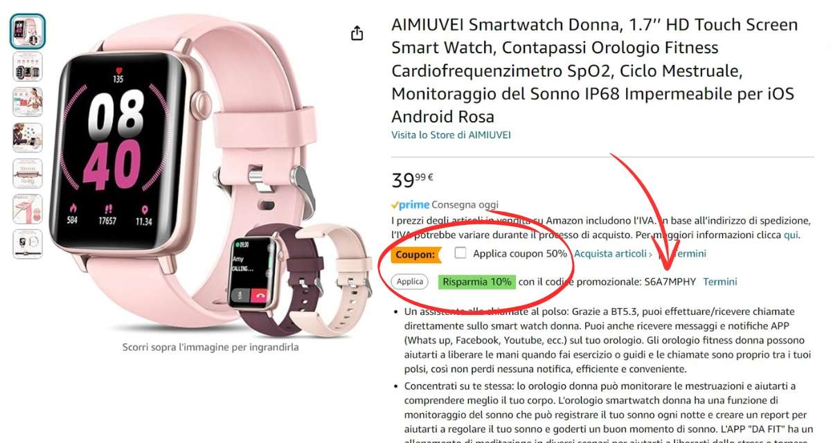 OFFERTA FOLLE su Amazon per questo smartwatch dalle tante funzioni 17