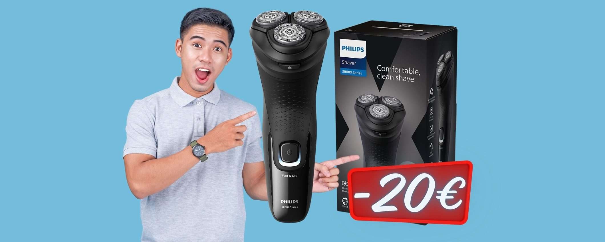 Philips X3001/00: rasoio elettrico PROFESSIONALE a 20€ in MENO Philips X3001/00: rasoio elettrico PROFESSIONALE a 20€ in MENO