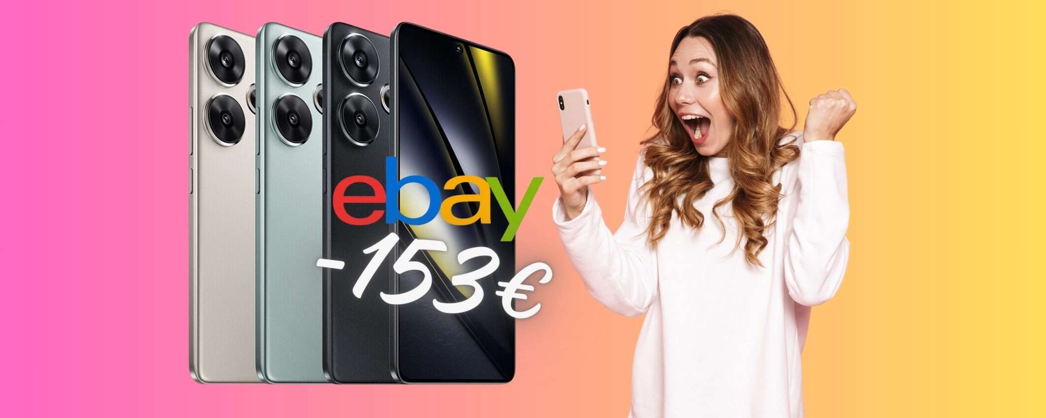 POCO F6 5G da 256 GB tuo a 153€ in MENO, offerta BOMBA eBay POCO F6 5G da 256 GB tuo a 153€ in MENO, offerta BOMBA eBay