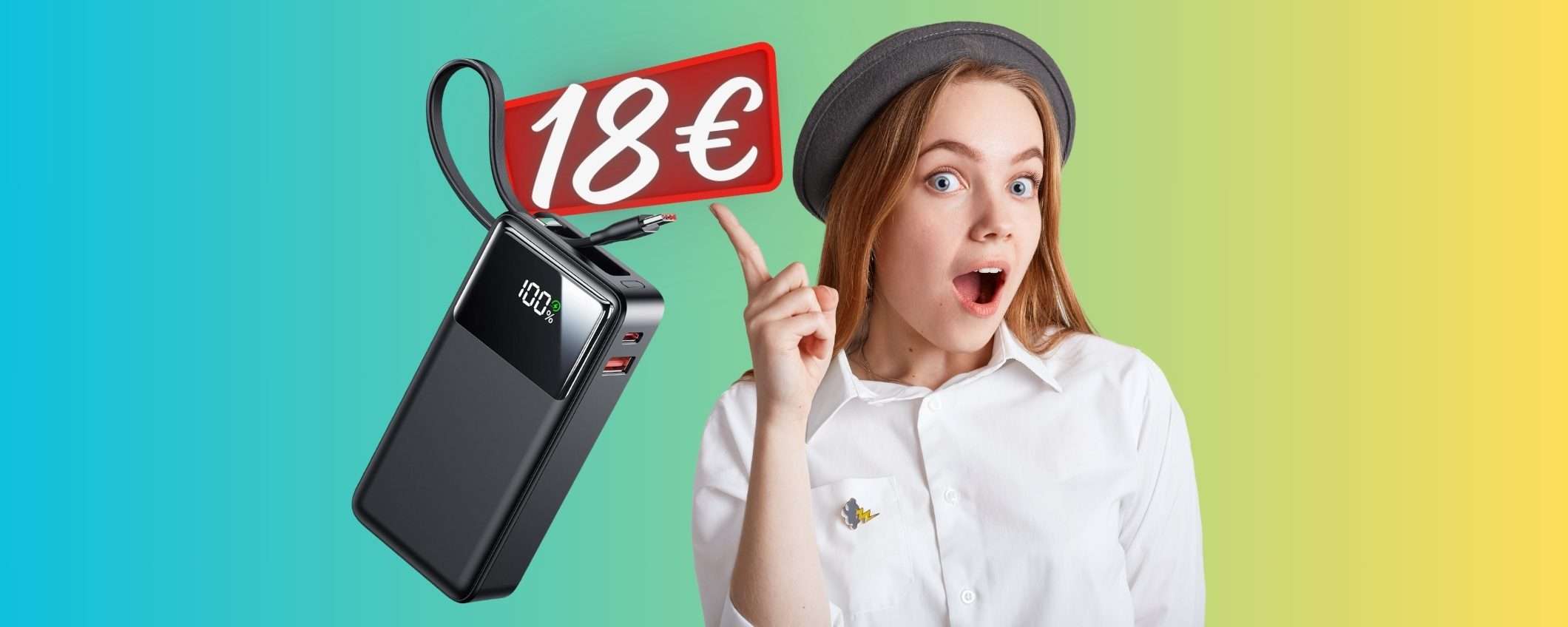 Power Bank LEGGERO e POTENTE con capacità da 20000mAh a SOLI 18€ Power Bank LEGGERO e POTENTE con capacità da 20000mAh a SOLI 18€