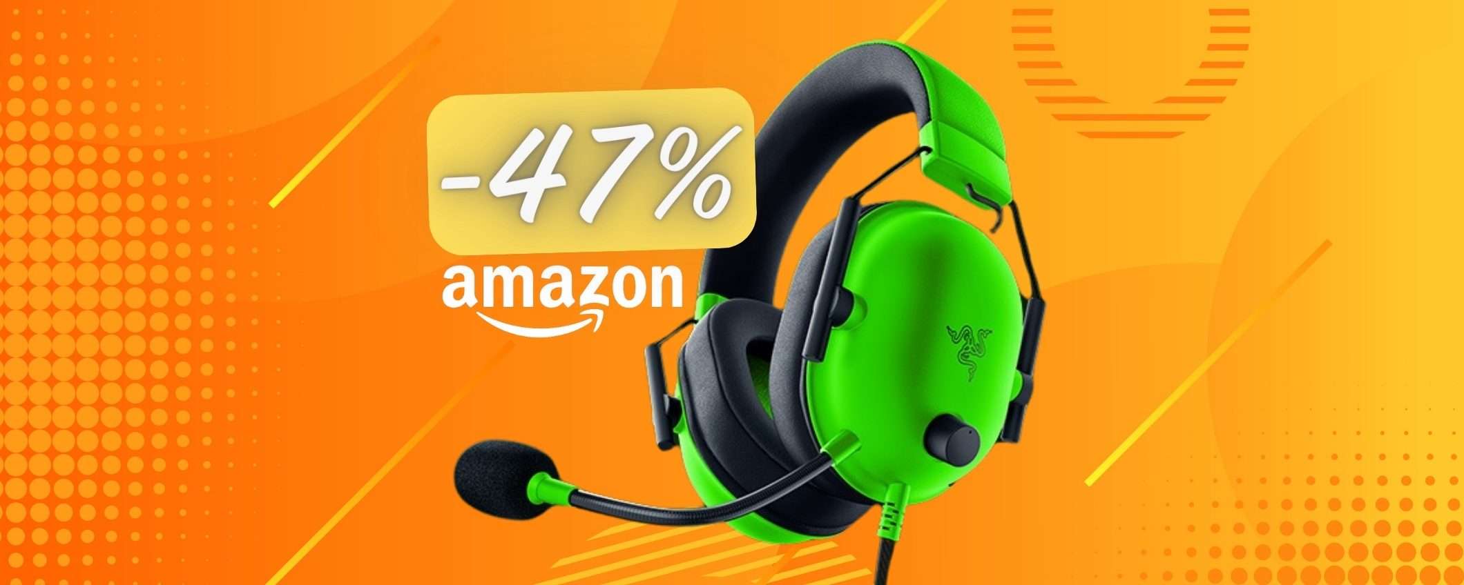 Razer BlackShark V2 X: cuffie da gaming con microfono tue al 47% in MENO Razer BlackShark V2 X: cuffie da gaming con microfono tue al 47% in MENO