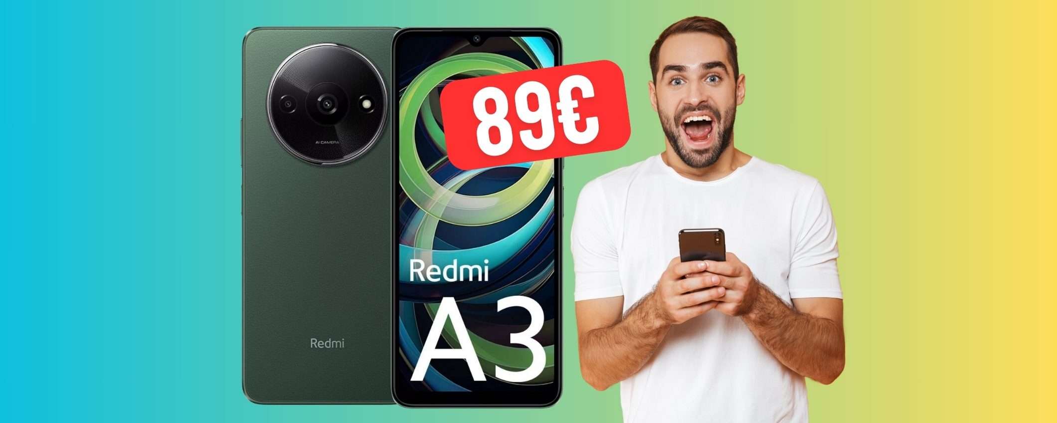 Redmi A3 da 128GB: smartphone più ECONOMICO che NON DELUDE (89€) Redmi A3 da 128GB: smartphone più ECONOMICO che NON DELUDE (89€)