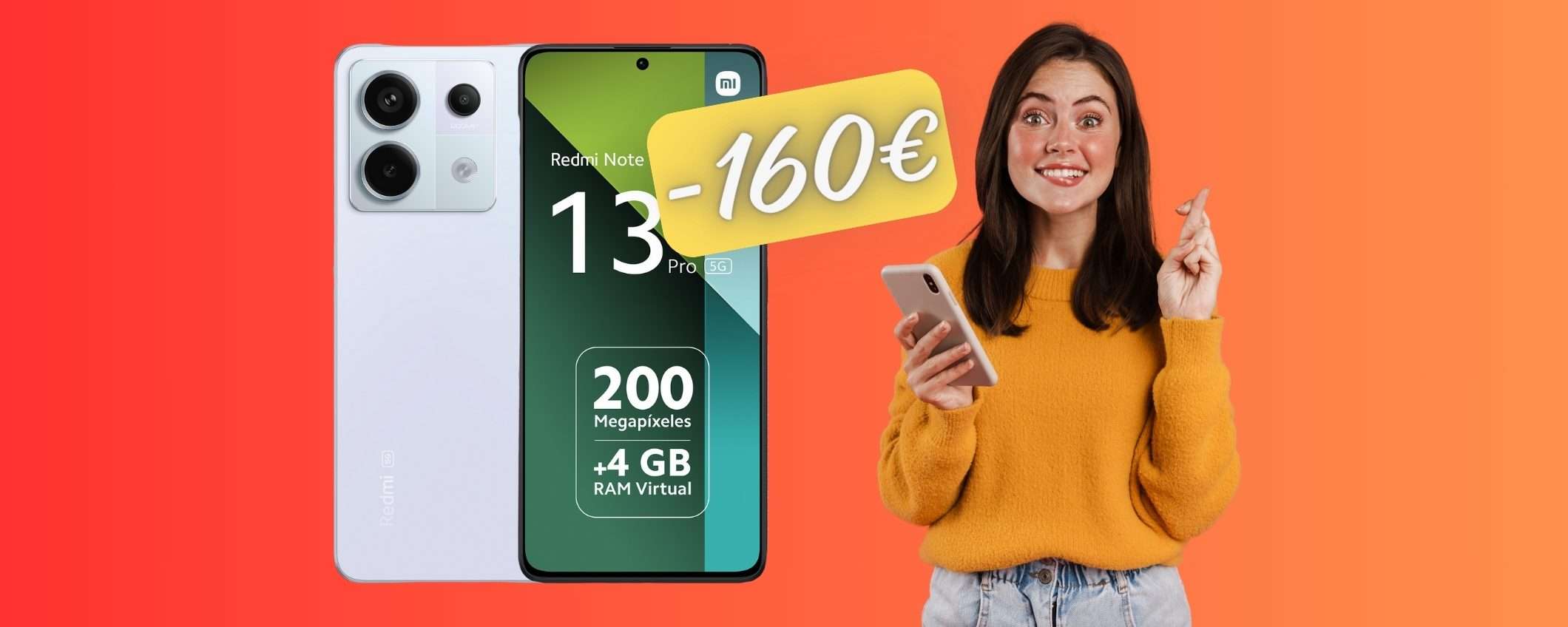 Redmi Note 13 pro 5G da 256GB SOLO OGGI a 160€ in MENO su eBay Redmi Note 13 pro 5G da 256GB SOLO OGGI a 160€ in MENO su eBay
