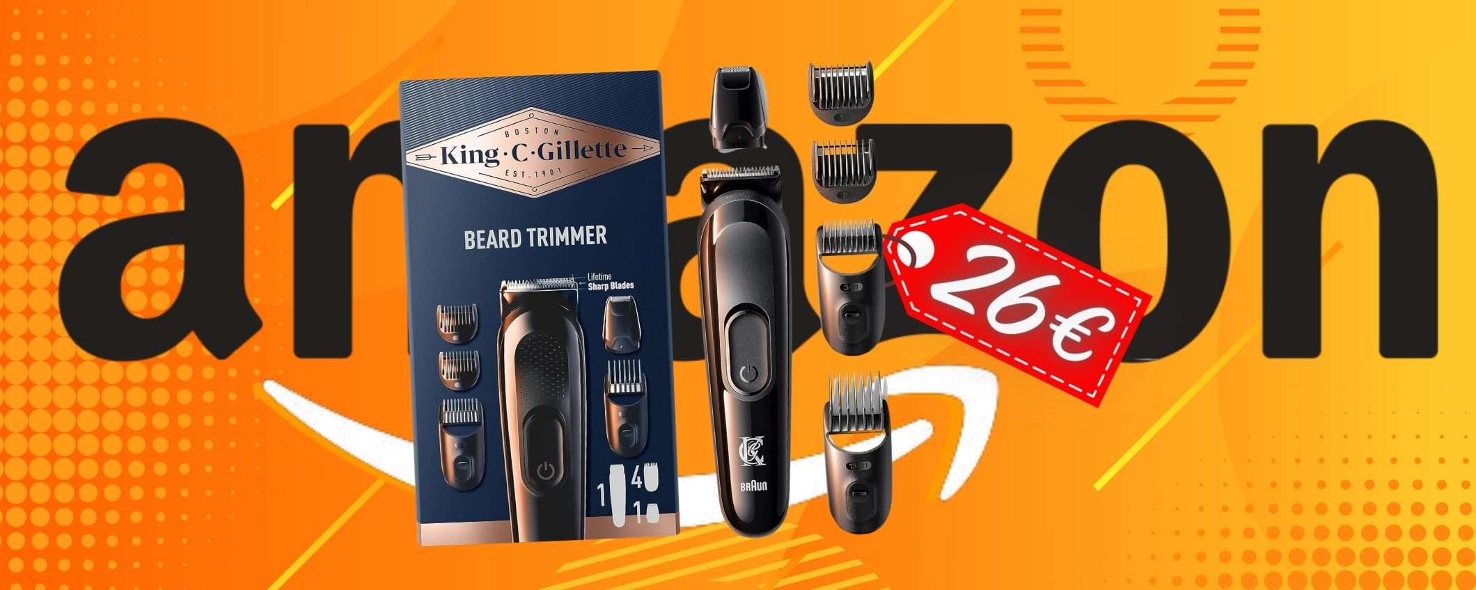 Regolabarba senza fili King C Gillette a PREZZO SHOCK su Amazon (26€) Regolabarba senza fili King C Gillette a PREZZO SHOCK su Amazon (26€)