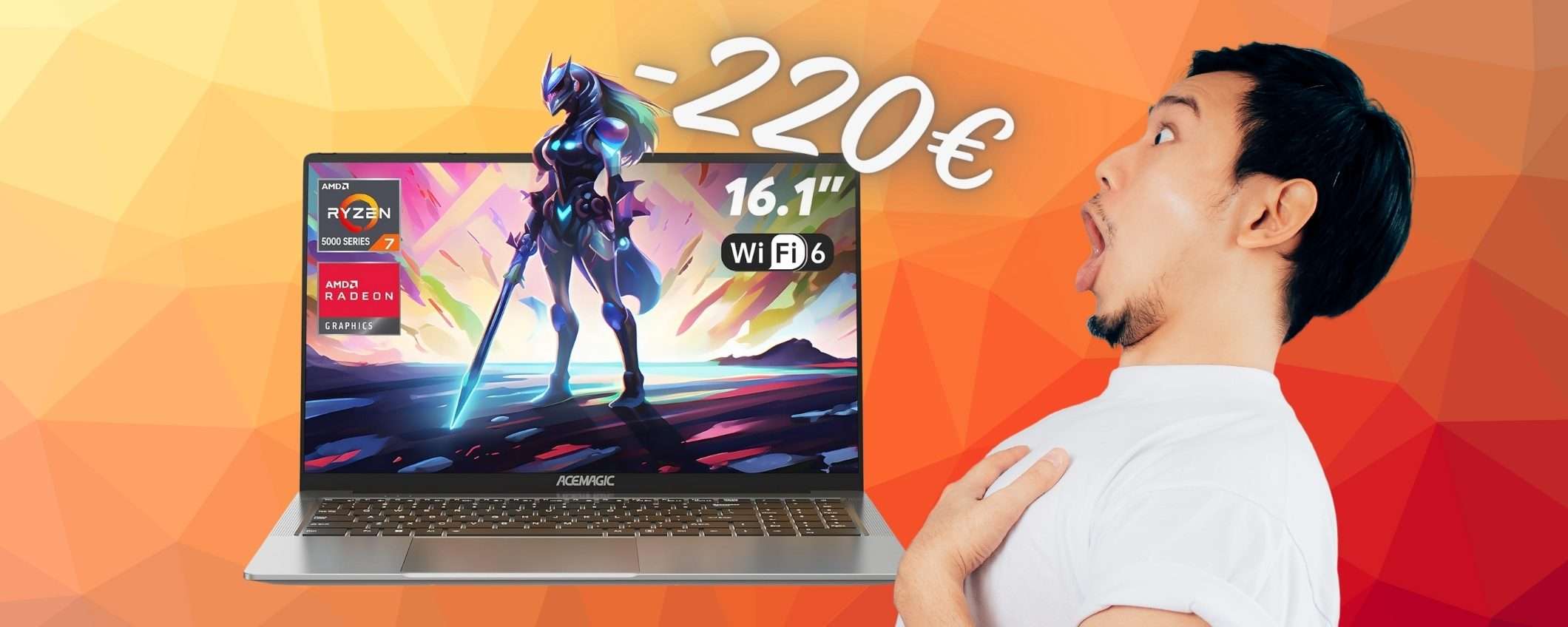 SCONTO ASSURDO di 220€ su questo portatile con Ryzen 7 da 16,1 SCONTO ASSURDO di 220€ su questo portatile con Ryzen 7 da 16,1