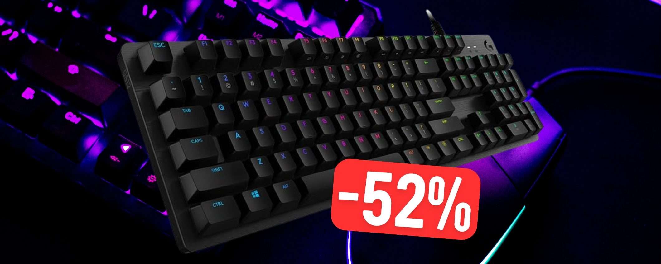 SCONTO di oltre 72€ per la mitica tastiera Logitech G512, ora tua a 66€ SCONTO di oltre 72€ per la mitica tastiera Logitech G512, ora tua a 66€