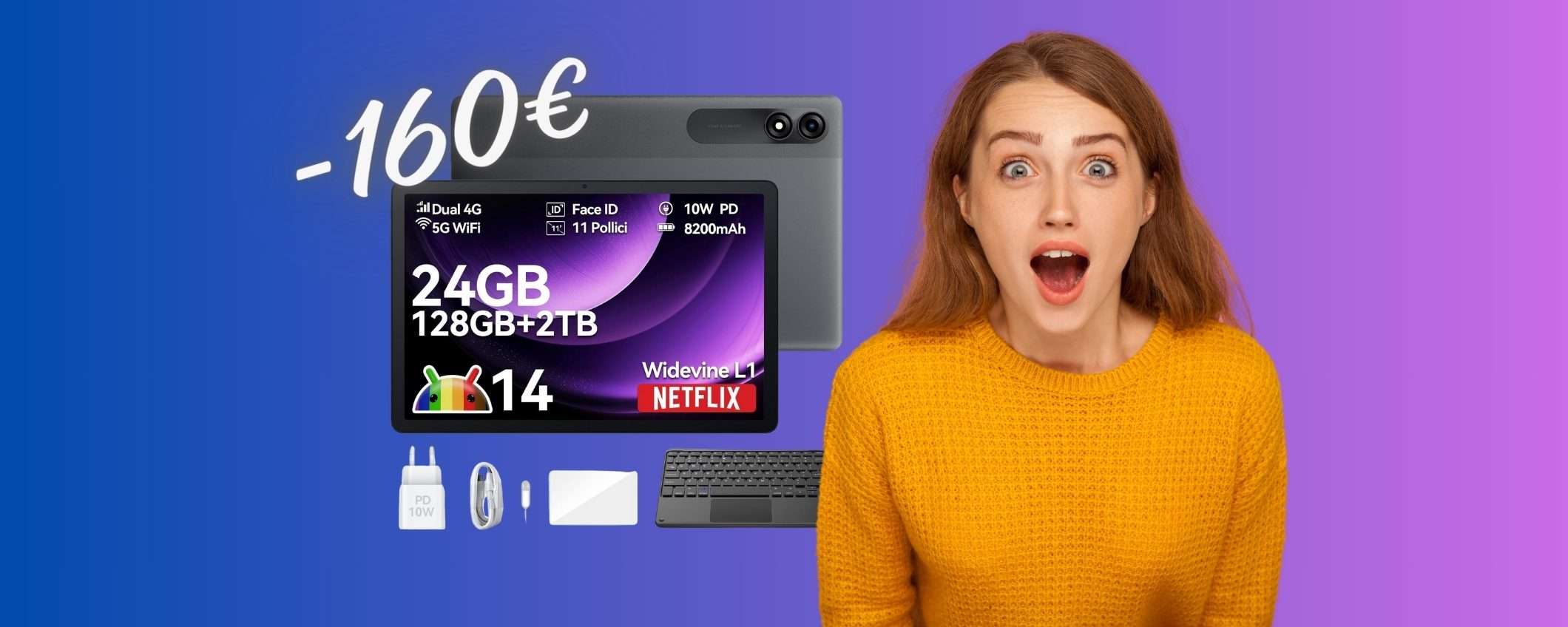 SCONTO PAZZESCO su questo ottimo Tablet da 11 pollici con 128GB (-160€) SCONTO PAZZESCO su questo ottimo Tablet da 11 pollici con 128GB (-160€)