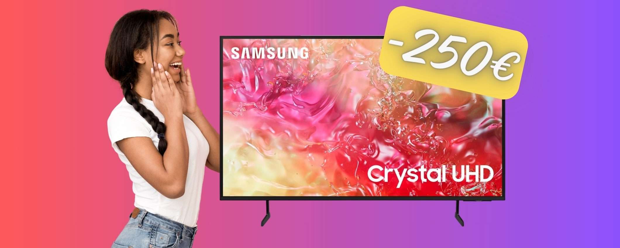 SCONTO da SOGNO di 250€ per la Smart TV Samsung da 55 SCONTO da SOGNO di 250€ per la Smart TV Samsung da 55