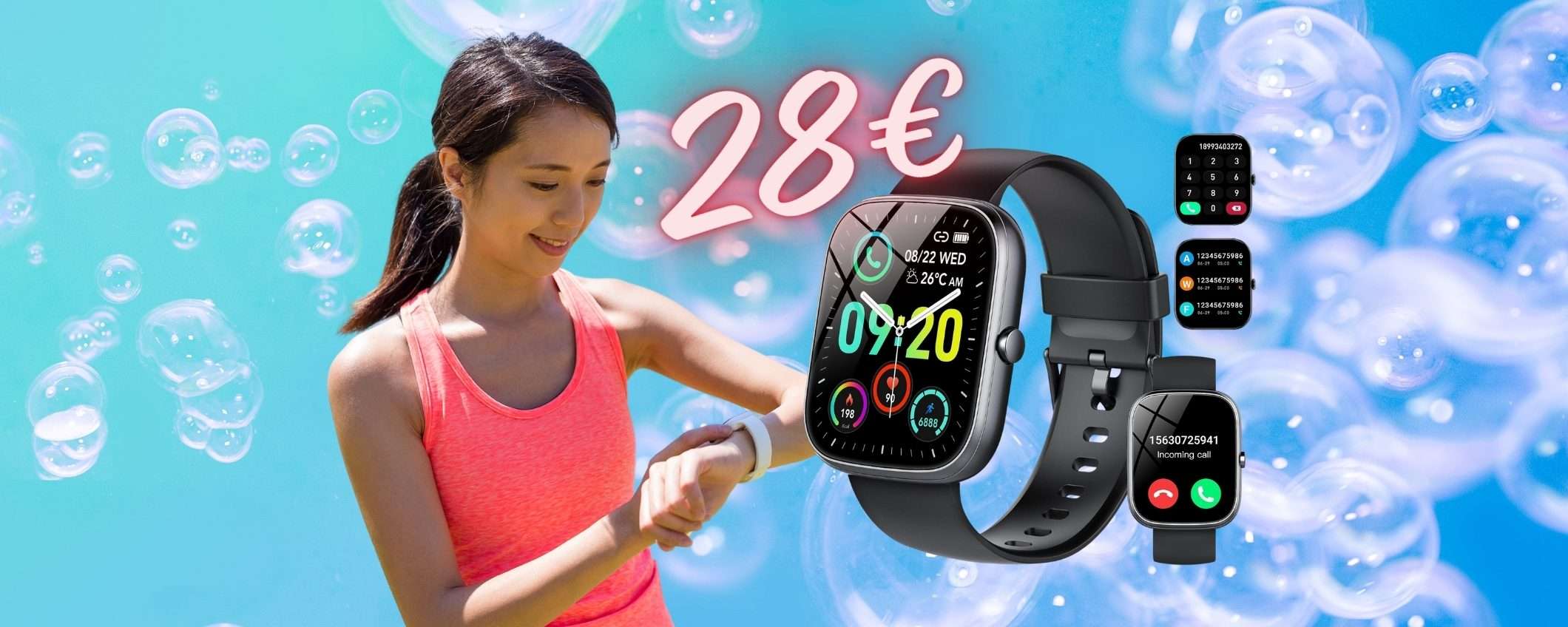 Smartwatch con microfono per chiamate a SOLI 28€? Su Amazon è possibile Smartwatch con microfono per chiamate a SOLI 28€? Su Amazon è possibile