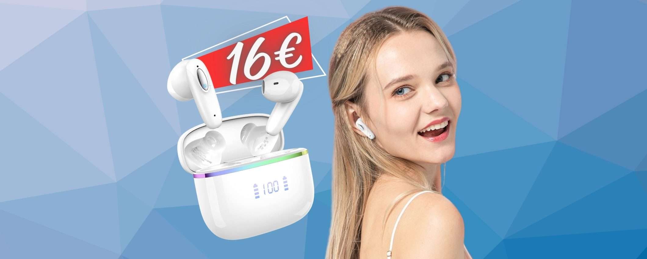 SOLO 16€ per avere queste cuffiette Bluetooth comodissime e di QUALITÀ SOLO 16€ per avere queste cuffiette Bluetooth comodissime e di QUALITÀ