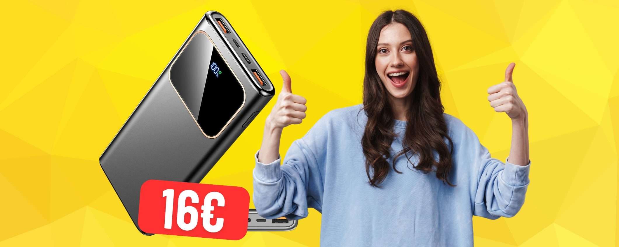 SOLO 16€ per questo Power Bank da 10000mAh con 3 uscite (Amazon) SOLO 16€ per questo Power Bank da 10000mAh con 3 uscite (Amazon)