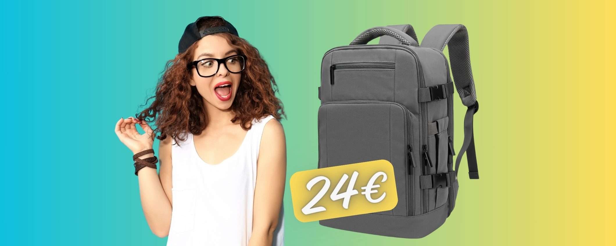 SOLO 24€ e puoi avere questo zaino per viaggiare su Ryanair (quasi) GRATIS SOLO 24€ e puoi avere questo zaino per viaggiare su Ryanair (quasi) GRATIS