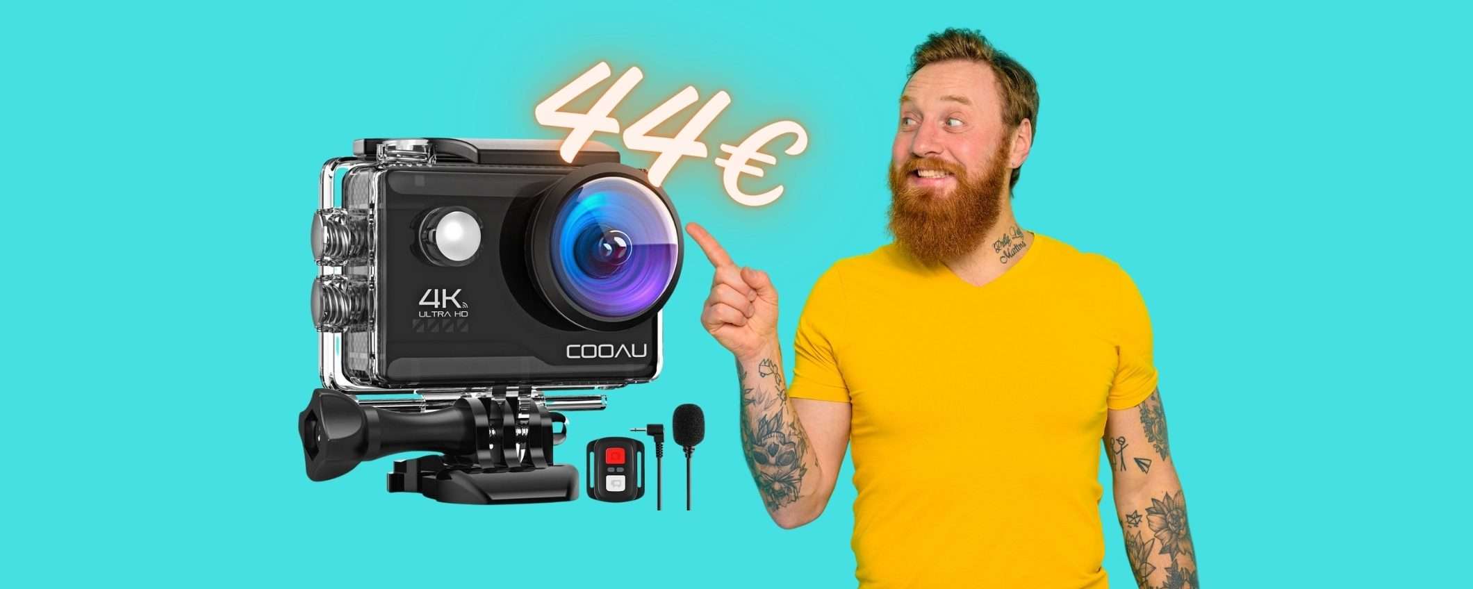 Solo 44€ per questa Action Cam HD 4K con sensore da 20MP (Amazon) Solo 44€ per questa Action Cam HD 4K con sensore da 20MP (Amazon)