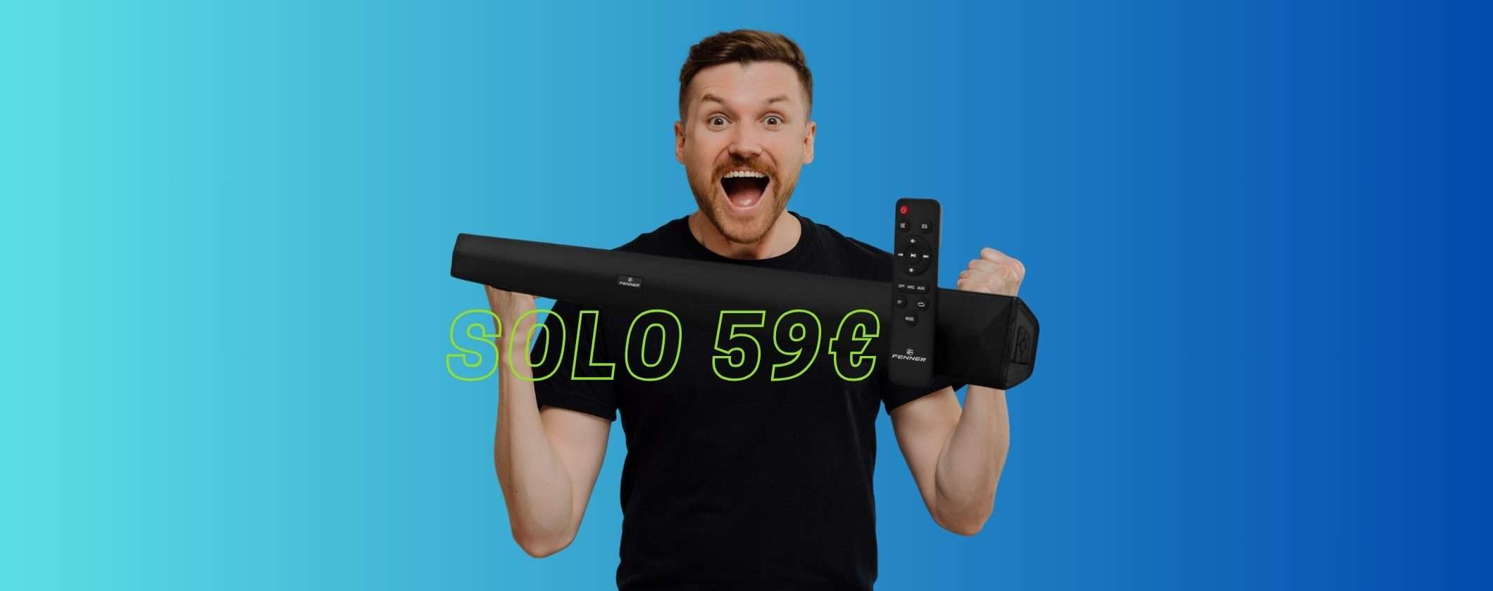 Soundbar Fenner: suono potente e immersivo a soli 59€ Soundbar Fenner: suono potente e immersivo a soli 59€