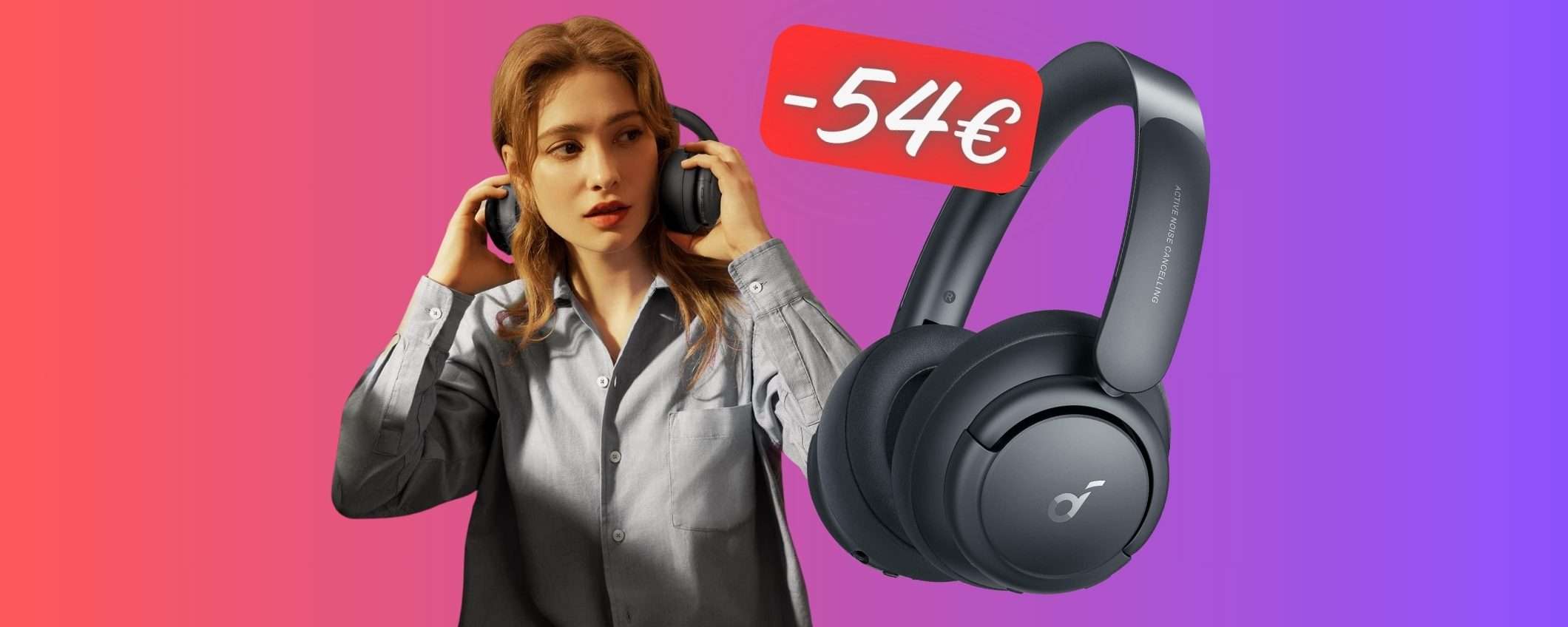 Super RISPARMIO di 54€ su Amazon per le cuffie Bluetooth Anker Q35 Super RISPARMIO di 54€ su Amazon per le cuffie Bluetooth Anker Q35