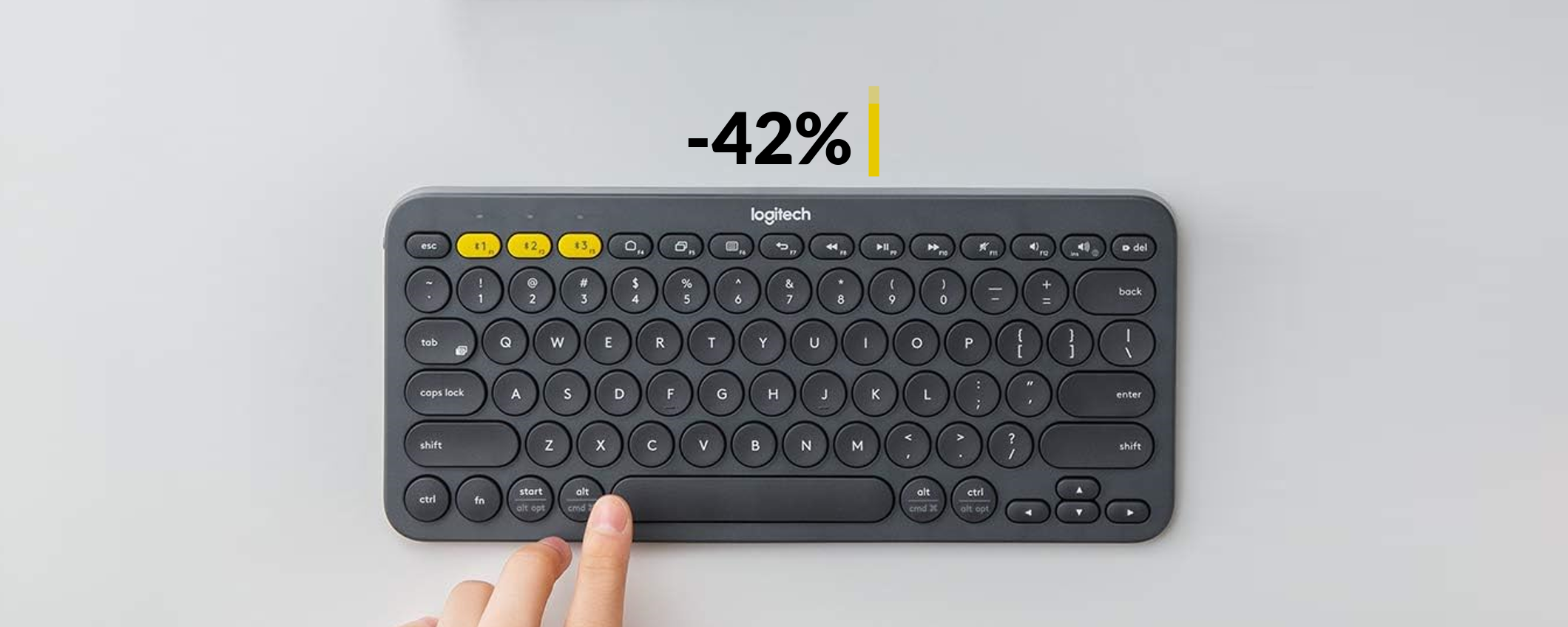Tastiera Logitech multi-dispositivo: il prezzo crolla ad appena 34€ Tastiera Logitech multi-dispositivo: il prezzo crolla ad appena 34€