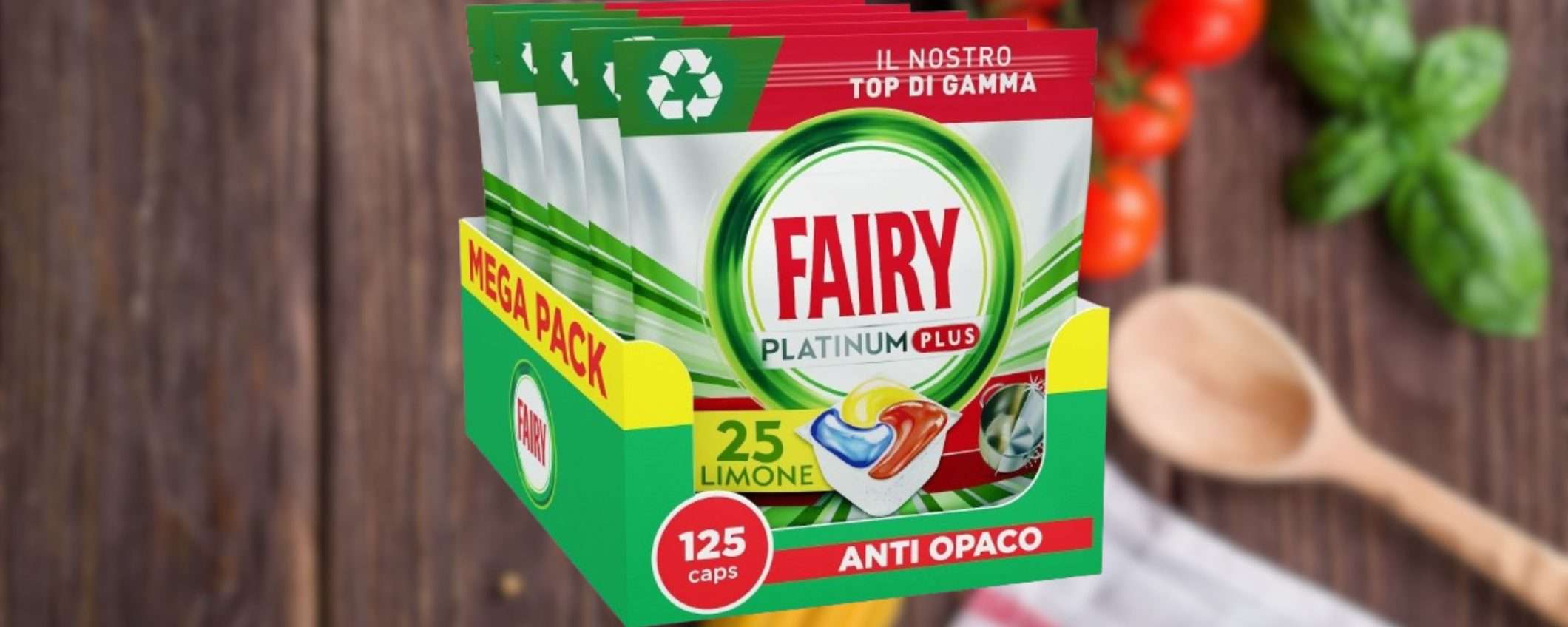 125 pastiglie Fairy Platinum Plus per lavastoviglie a soli 29€ su Amazon 125 pastiglie Fairy Platinum Plus per lavastoviglie a soli 29€ su Amazon