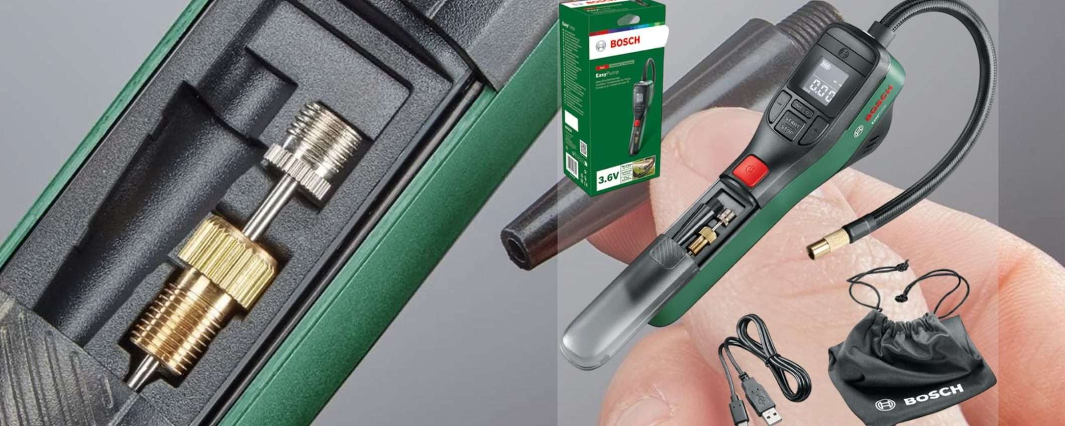 Bosch: l'apprezzatissimo compressore portatile torna in sconto, finalmente Bosch: l'apprezzatissimo compressore portatile torna in sconto, finalmente