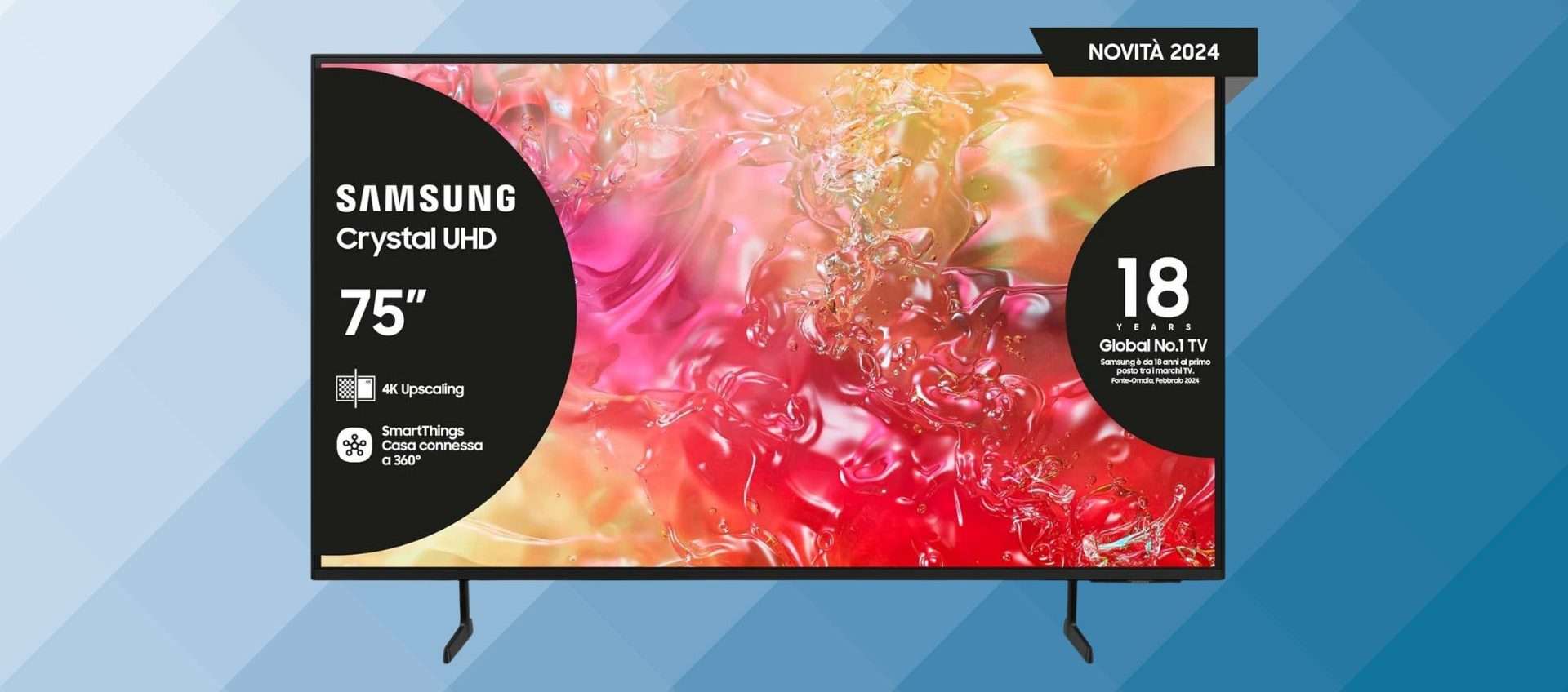 Samsung Smart TV 75'' Crystal UHD 4K: qualità eccezionale in offerta a 799€ Samsung Smart TV 75'' Crystal UHD 4K: qualità eccezionale in offerta a 799€
