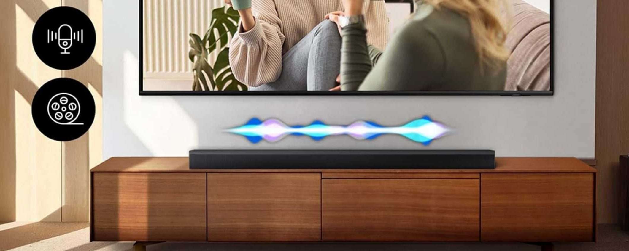 Soundbar Samsung 3.1 con surround in maxi sconto Amazon (-40%) Soundbar Samsung 3.1 con surround in maxi sconto Amazon (-40%)