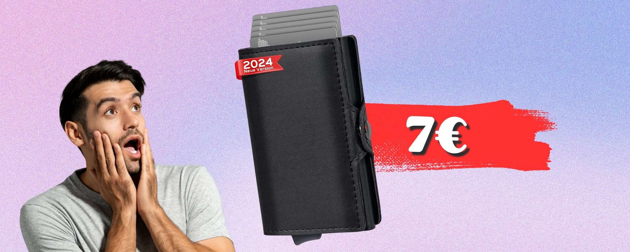 Mini portafoglio SLIM con portacarte POPUP: con 7€ fai l'affare Mini portafoglio SLIM con portacarte POPUP: con 7€ fai l'affare