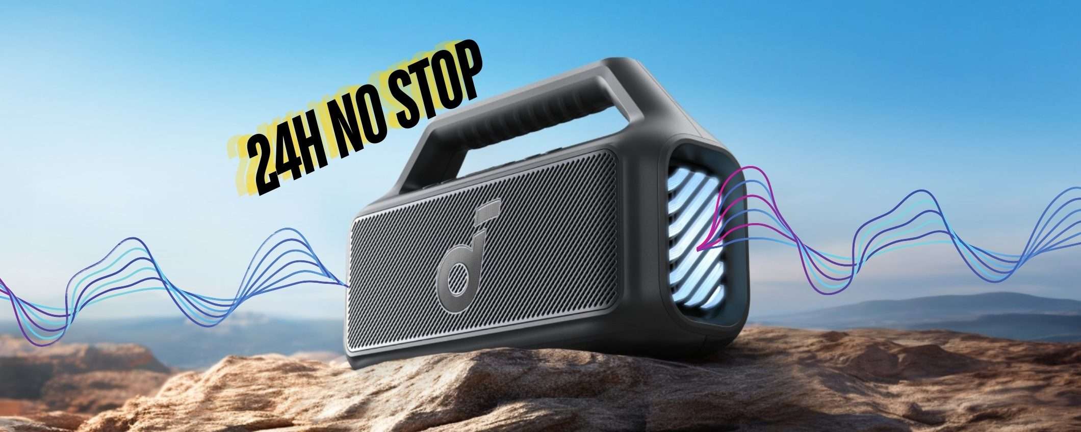 Cassa Bluetooth portatile da 80W impermeabile e con 24 ore di autonomia Cassa Bluetooth portatile da 80W impermeabile e con 24 ore di autonomia