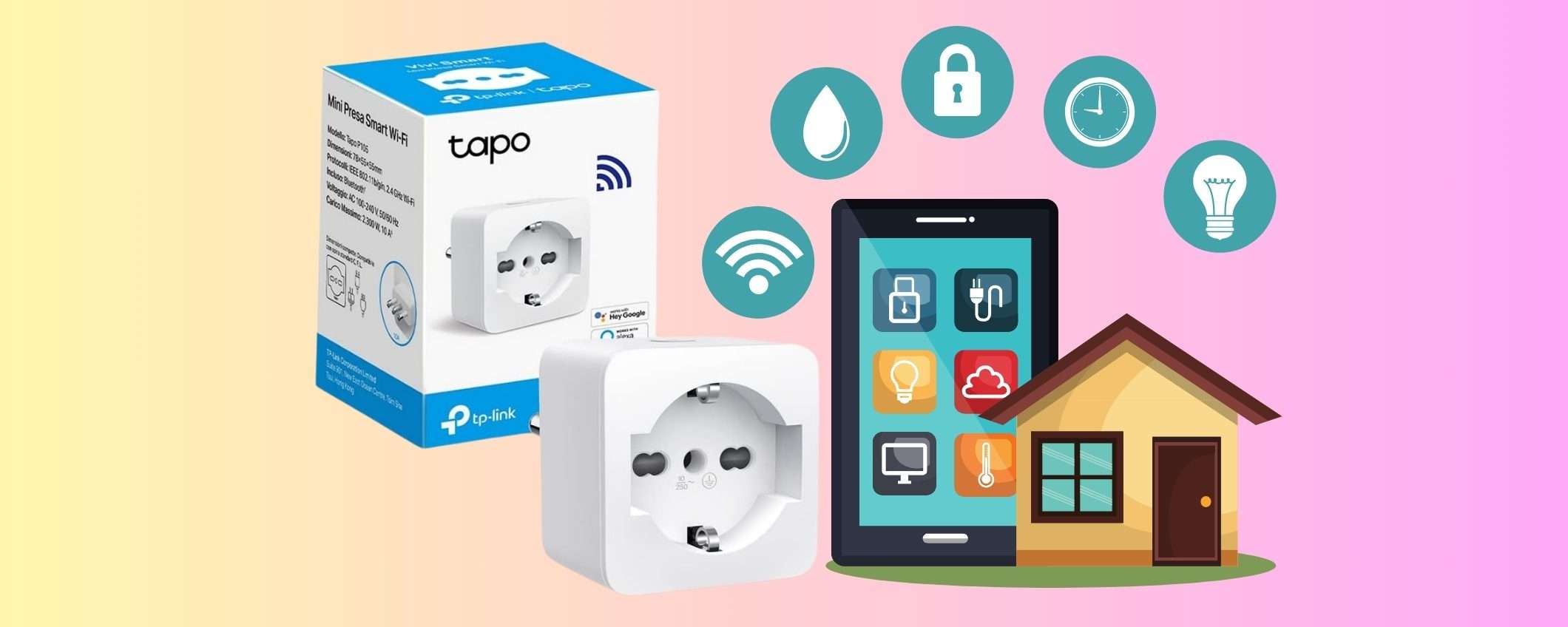 Controlli da remoto e comandi vocali con la presa Smart TP-Link Tapo P105 Controlli da remoto e comandi vocali con la presa Smart TP-Link Tapo P105