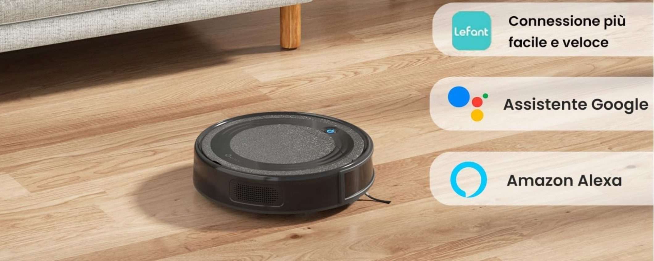Coupon del 50% su Amazon per il robot aspirapolvere Lefant M310: offerta SHOCK Coupon del 50% su Amazon per il robot aspirapolvere Lefant M310: offerta SHOCK