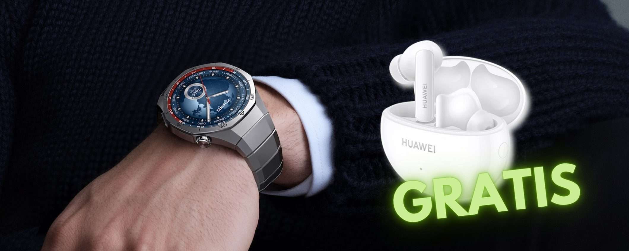 HUAWEI Watch GT5 Pro in PROMO: cuffie FreeBuds 5i in OMAGGIO e coupon esclusivo HUAWEI Watch GT5 Pro in PROMO: cuffie FreeBuds 5i in OMAGGIO e coupon esclusivo