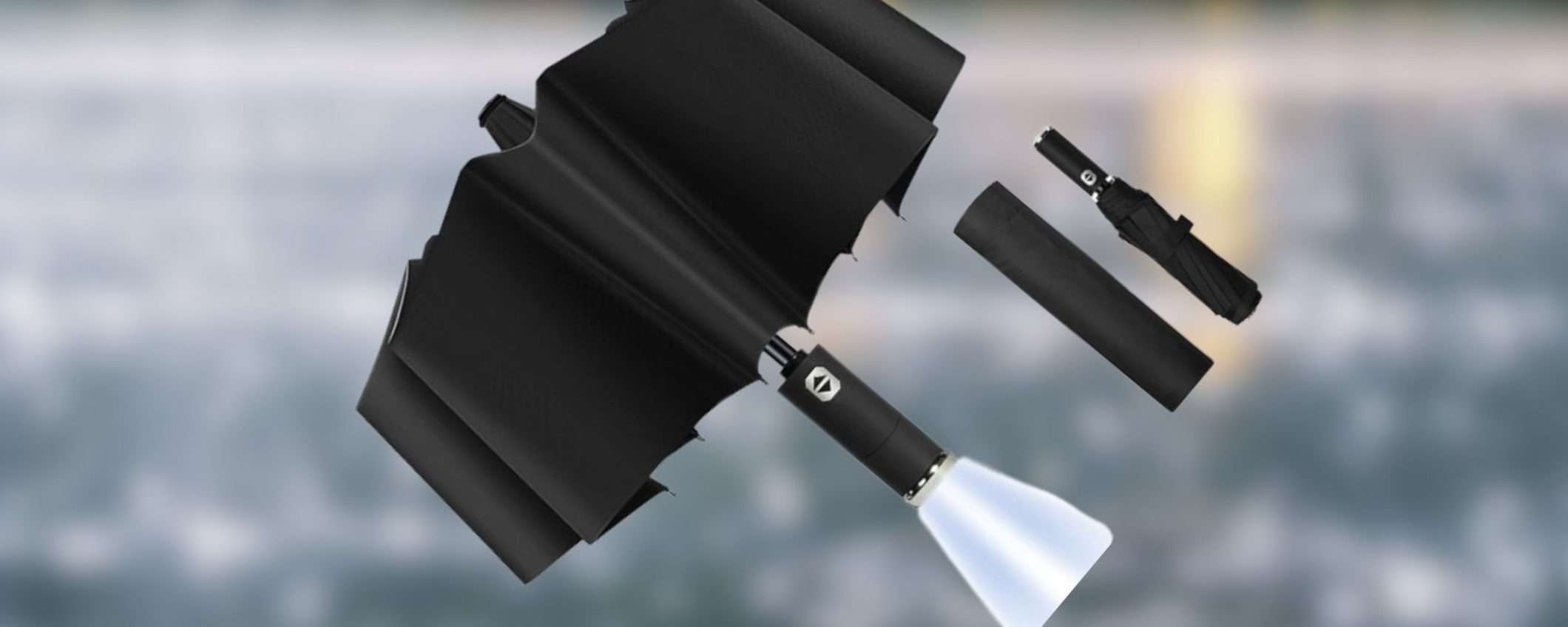 Ombrello automatico con torcia: genialata compatta a prezzo super (15€) Ombrello automatico con torcia: genialata compatta a prezzo super (15€)